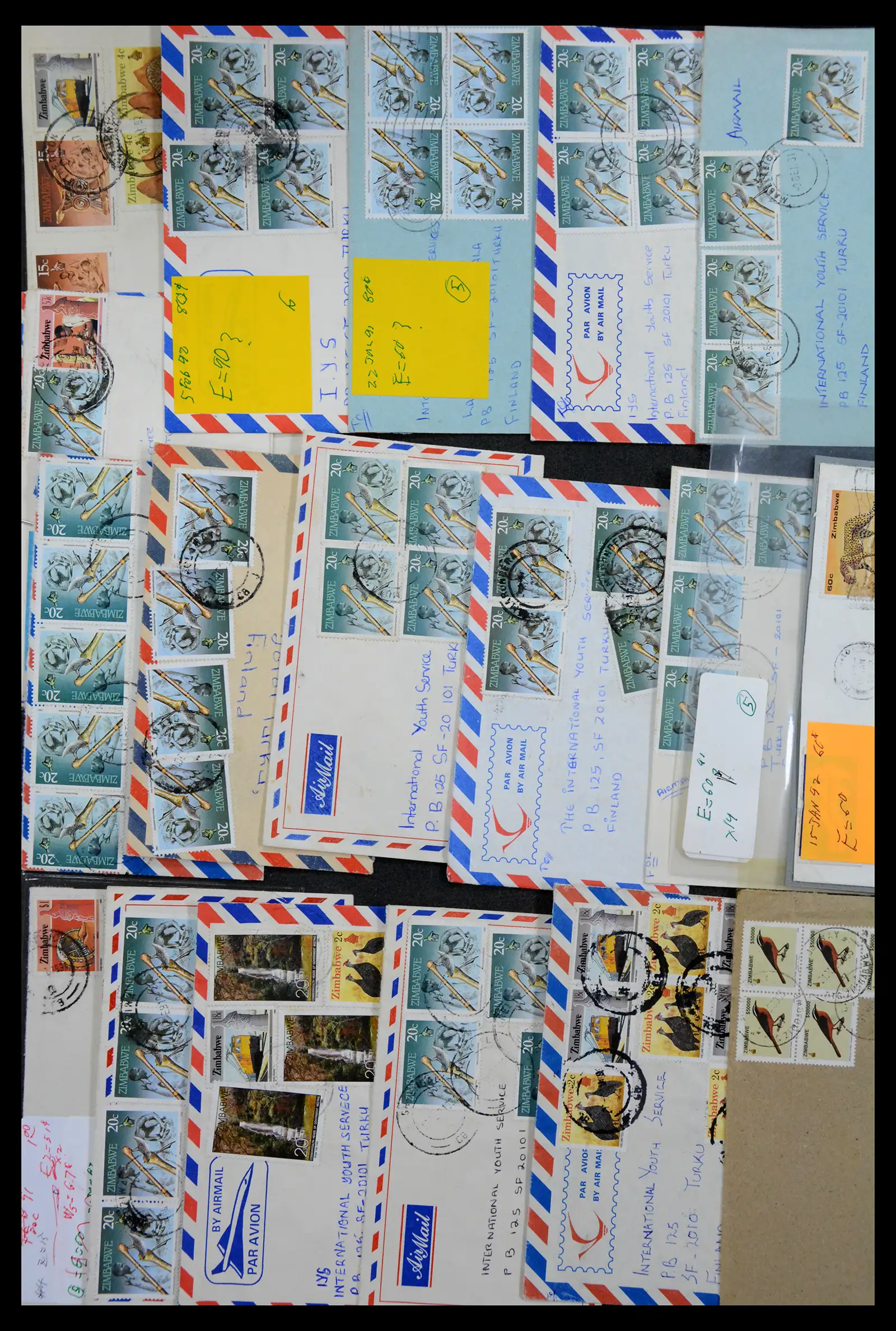 40612 0049 - Stamp collection 40612 Zimbabwe covers 1980-2012.