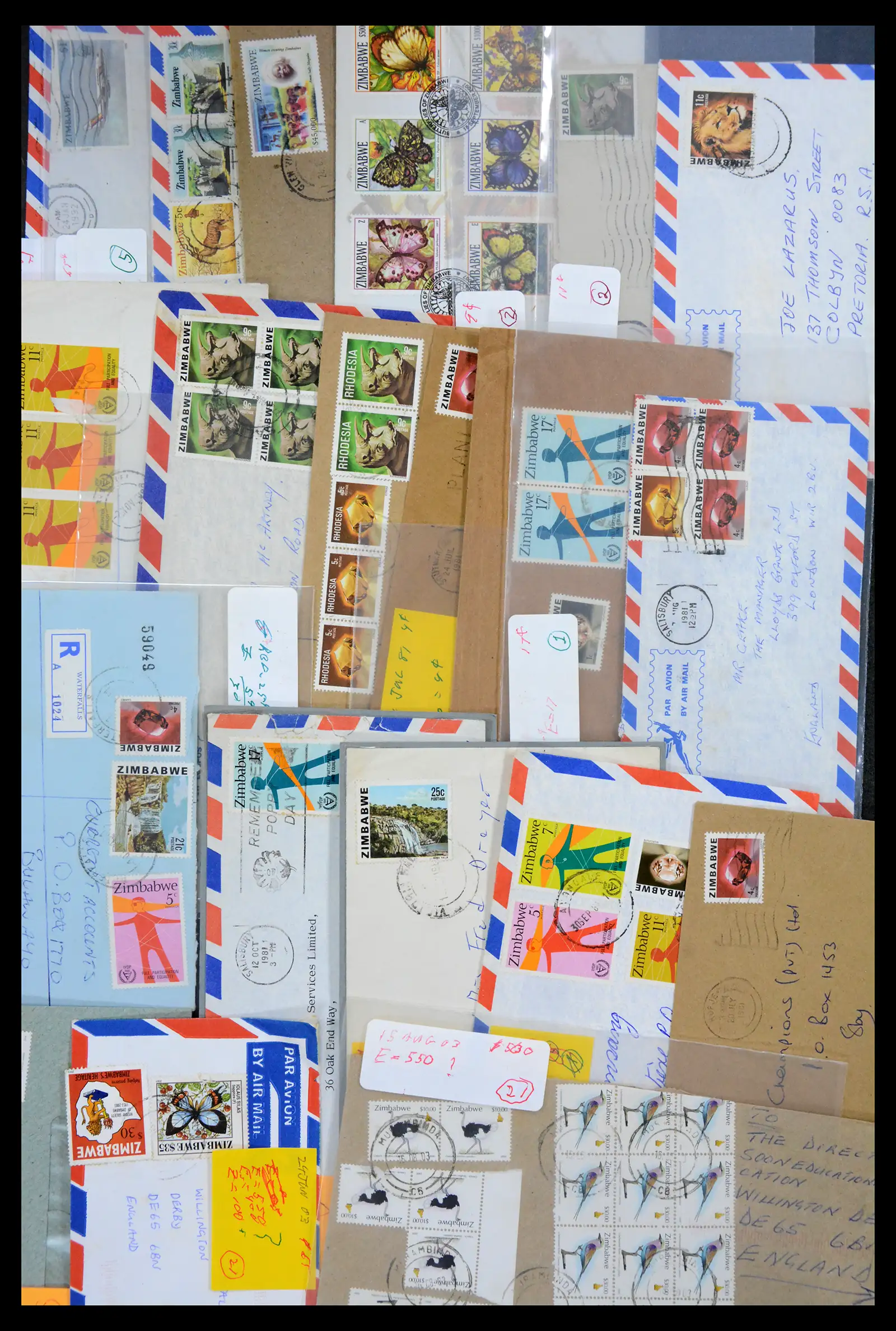 40612 0050 - Stamp collection 40612 Zimbabwe covers 1980-2012.