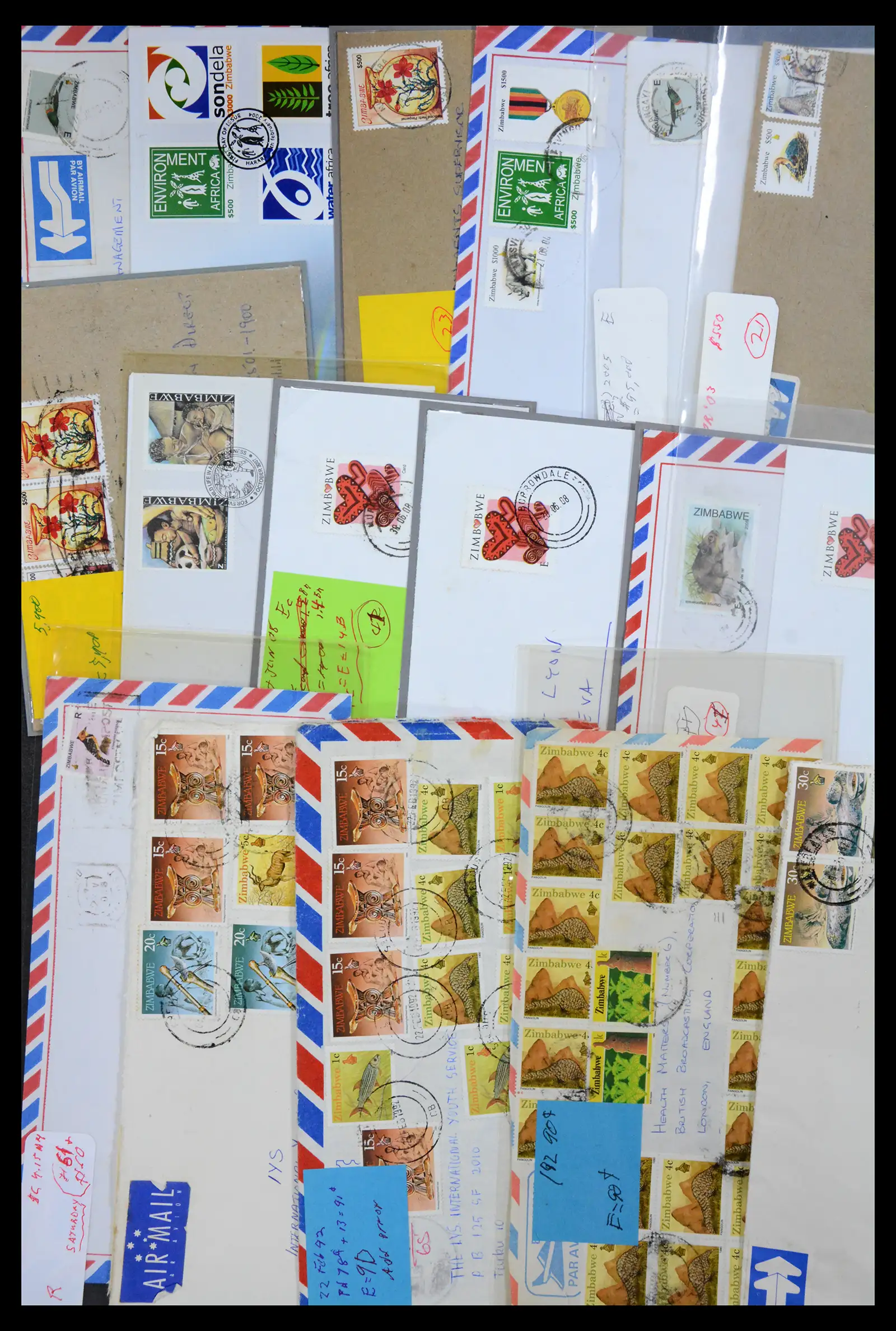 40612 0051 - Stamp collection 40612 Zimbabwe covers 1980-2012.