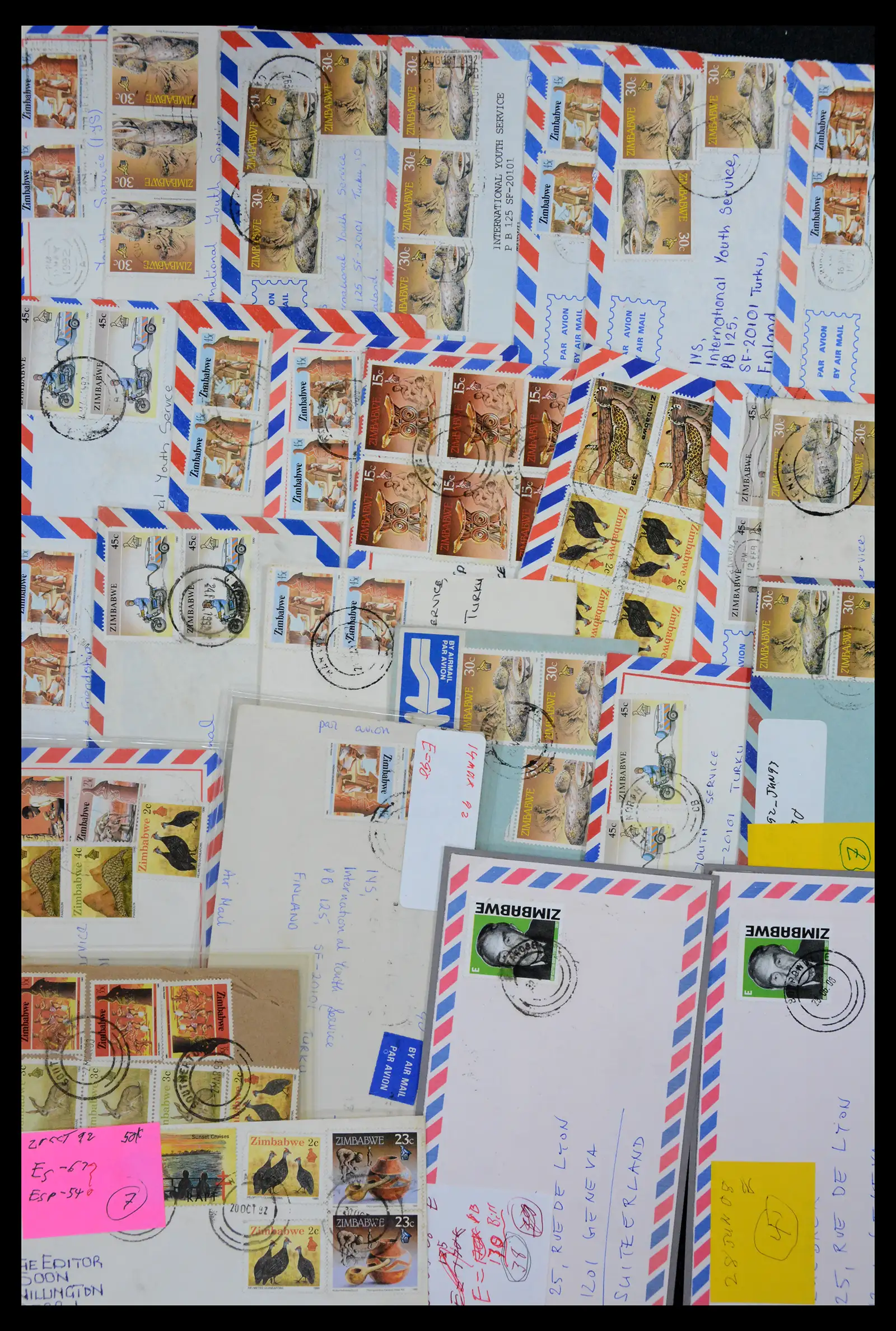 40612 0052 - Stamp collection 40612 Zimbabwe covers 1980-2012.