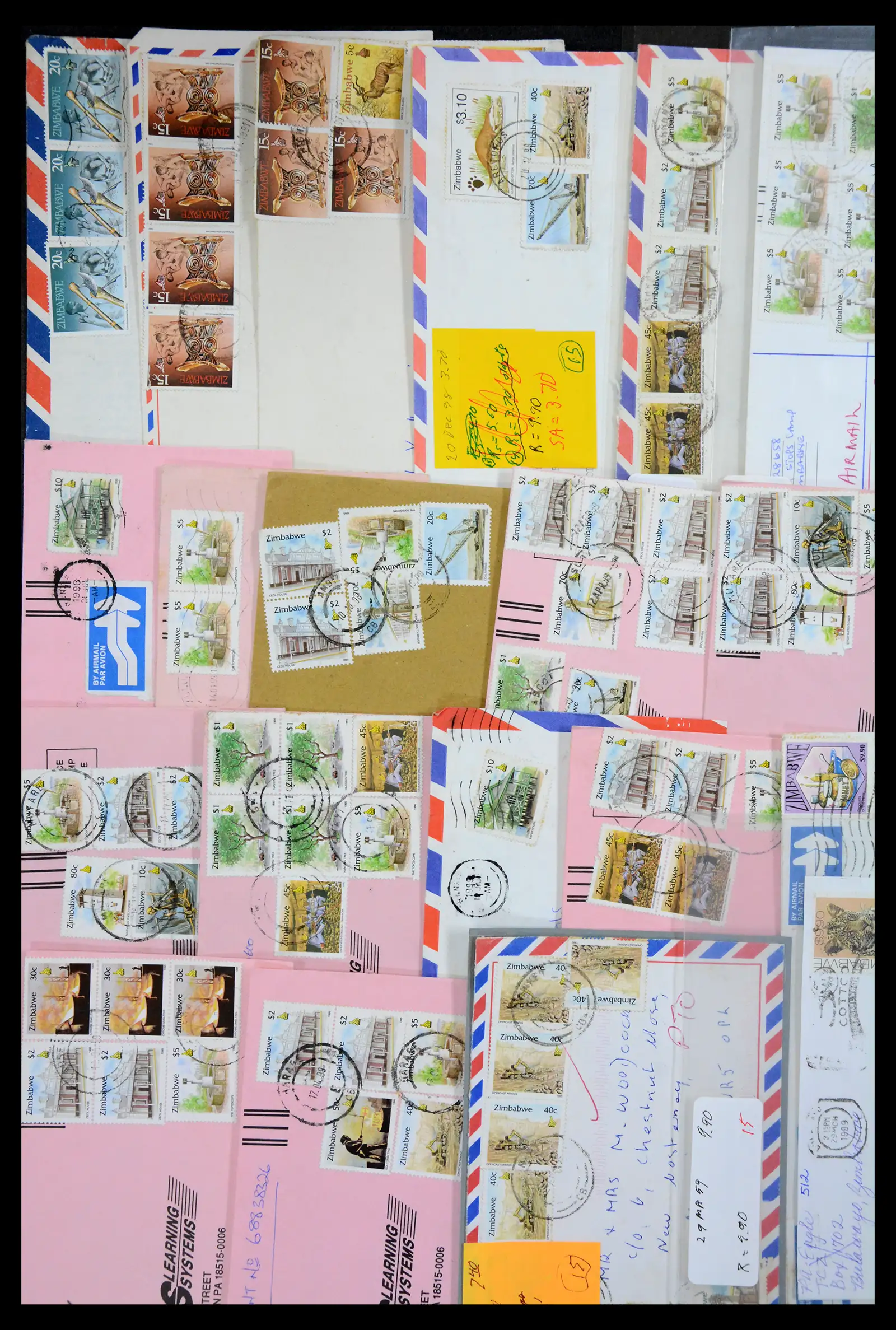 40612 0054 - Stamp collection 40612 Zimbabwe covers 1980-2012.