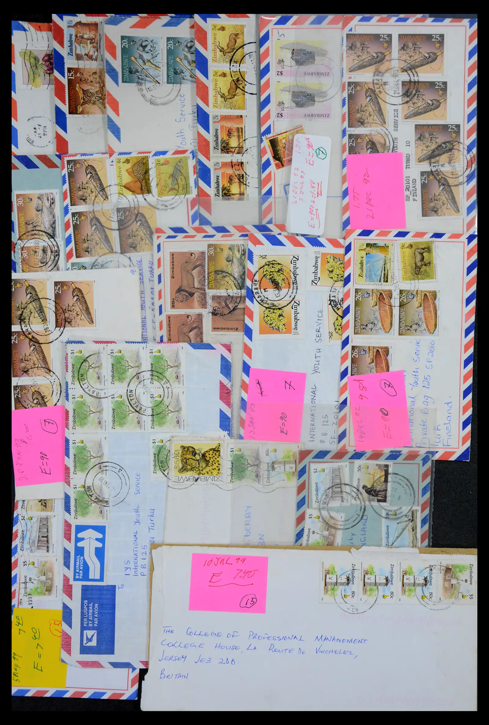 40612 0057 - Stamp collection 40612 Zimbabwe covers 1980-2012.