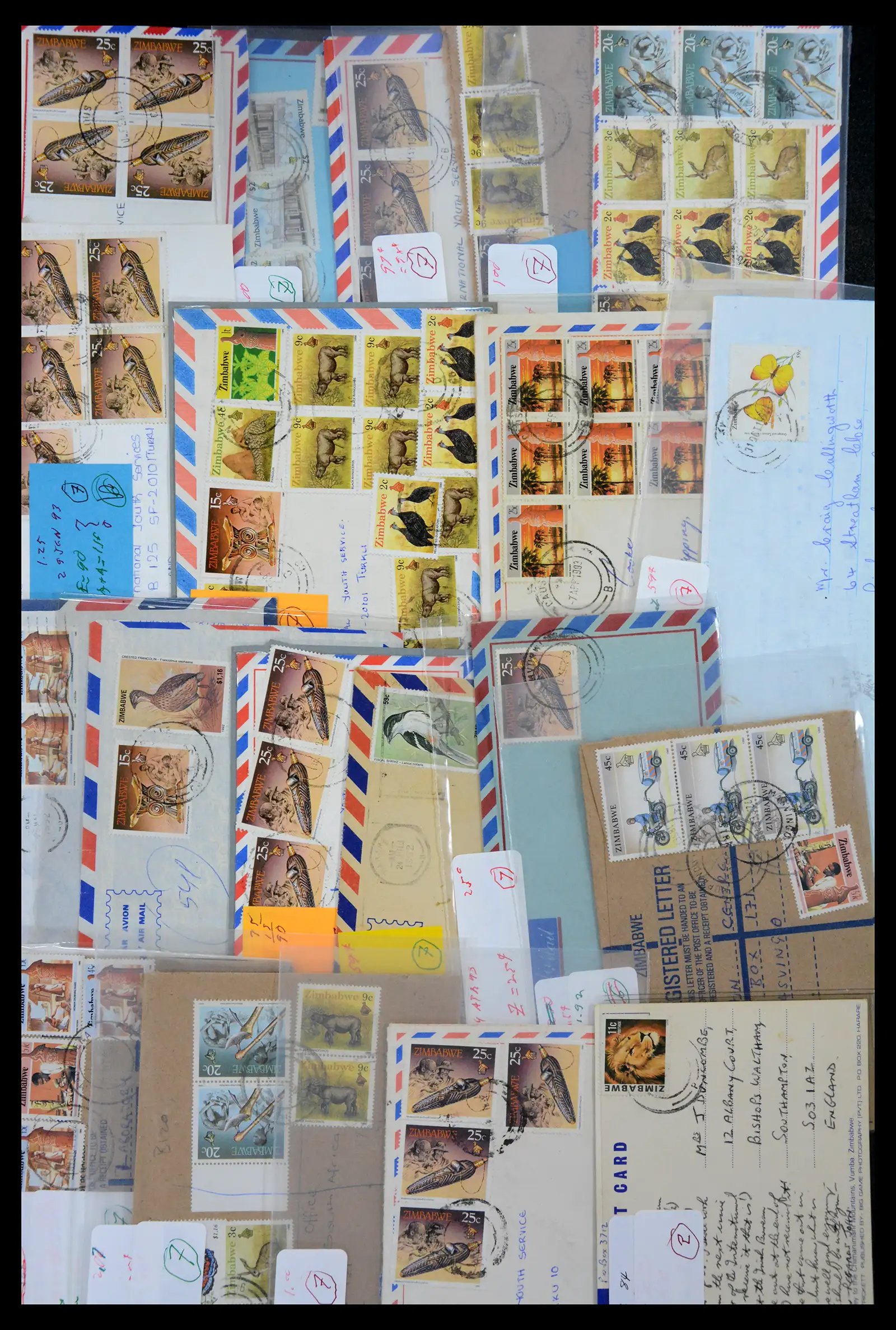 40612 0058 - Stamp collection 40612 Zimbabwe covers 1980-2012.