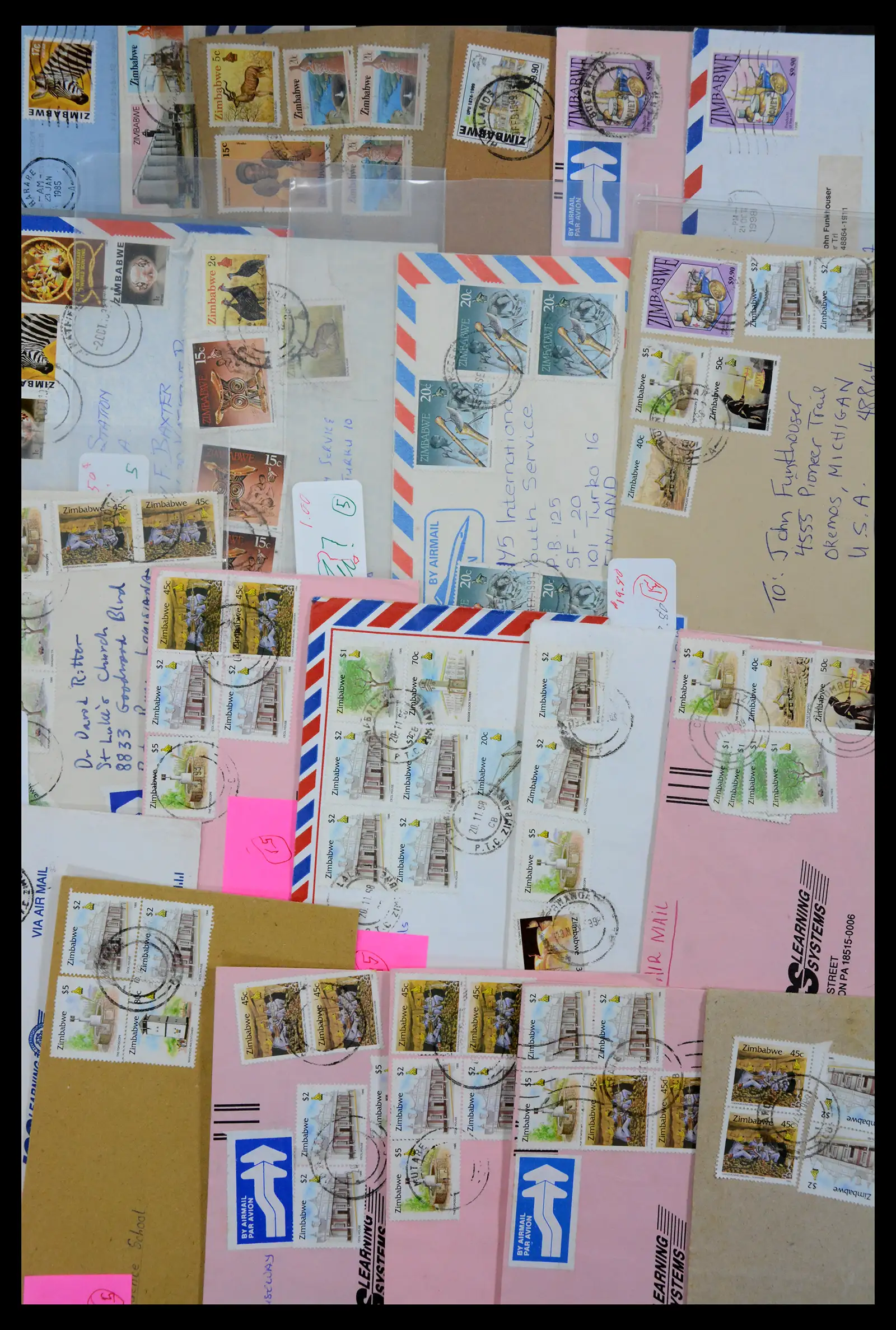 40612 0059 - Stamp collection 40612 Zimbabwe covers 1980-2012.