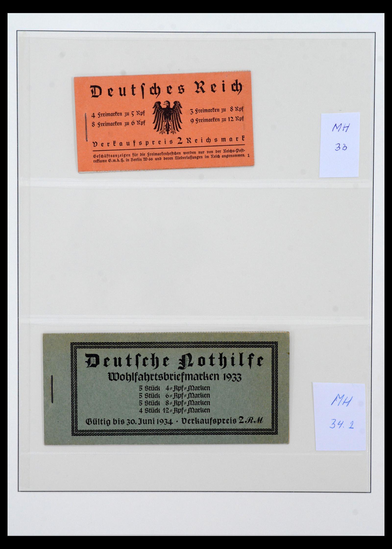 40650 0011 - Stamp collection 40650 German Reich stamp booklets 1919-1941.