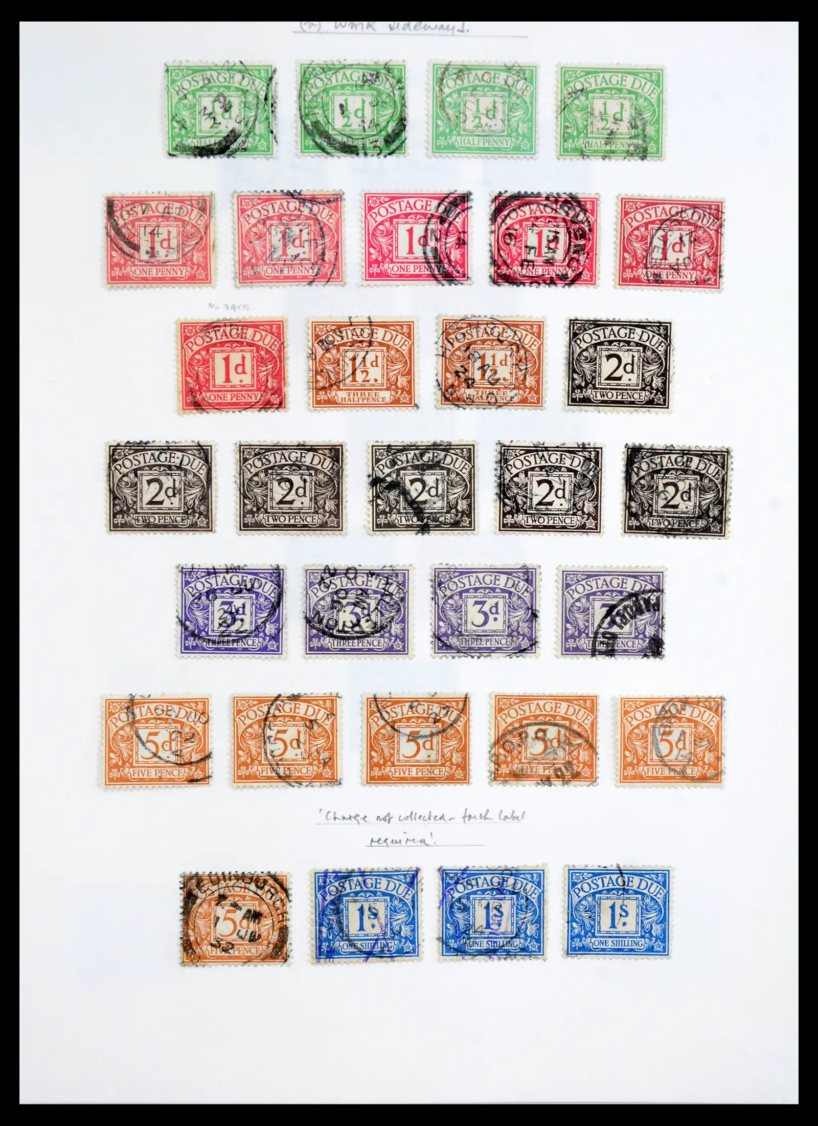 40656 0001 - Stamp collection 40656 Great Britain postage due 1914-1994.