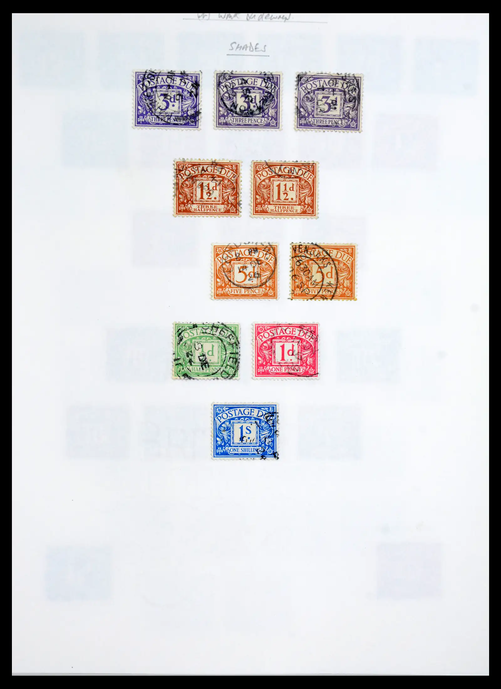 40656 0002 - Stamp collection 40656 Great Britain postage due 1914-1994.