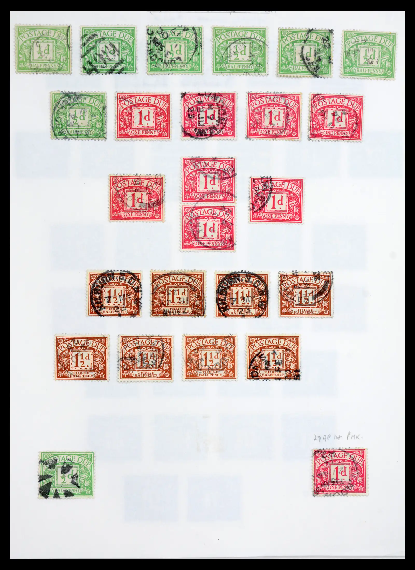 40656 0003 - Stamp collection 40656 Great Britain postage due 1914-1994.