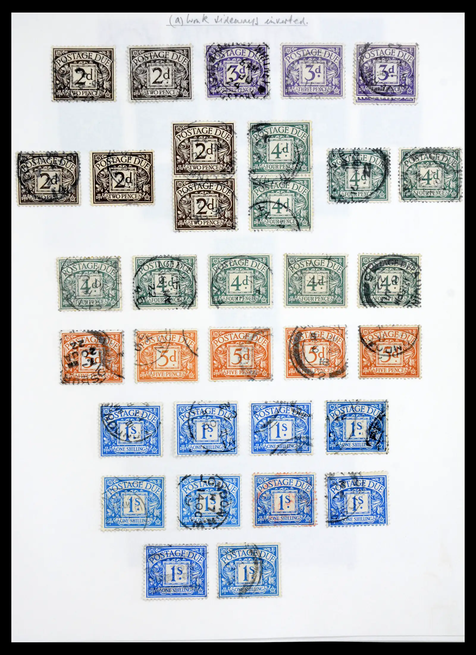 40656 0004 - Stamp collection 40656 Great Britain postage due 1914-1994.
