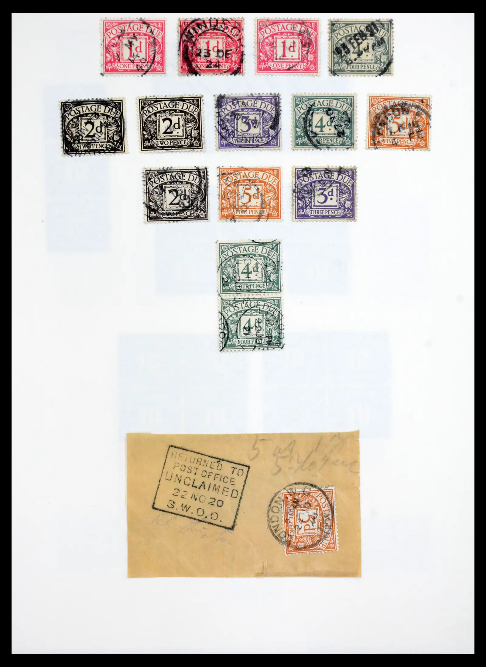 40656 0005 - Stamp collection 40656 Great Britain postage due 1914-1994.
