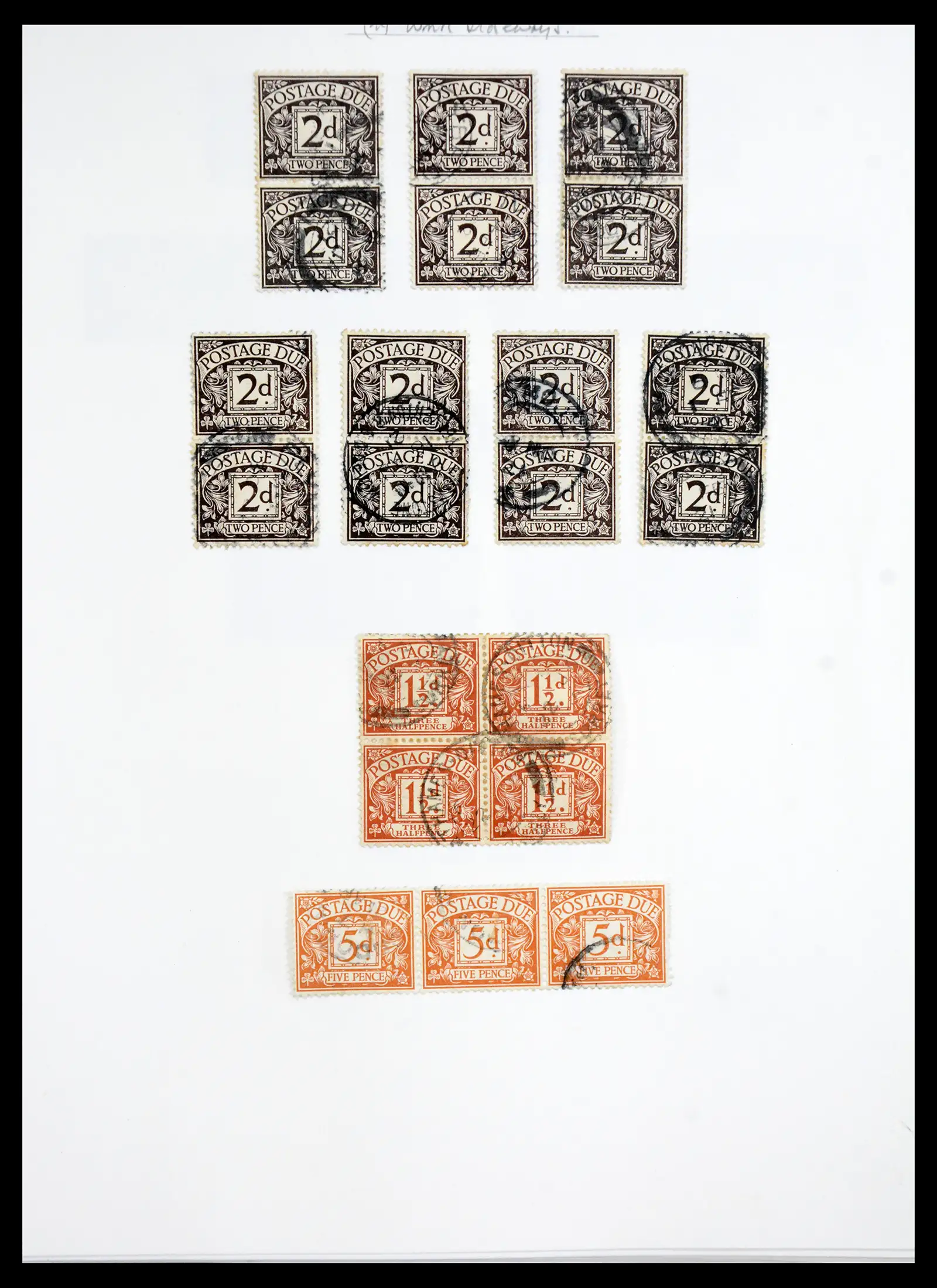 40656 0008 - Stamp collection 40656 Great Britain postage due 1914-1994.