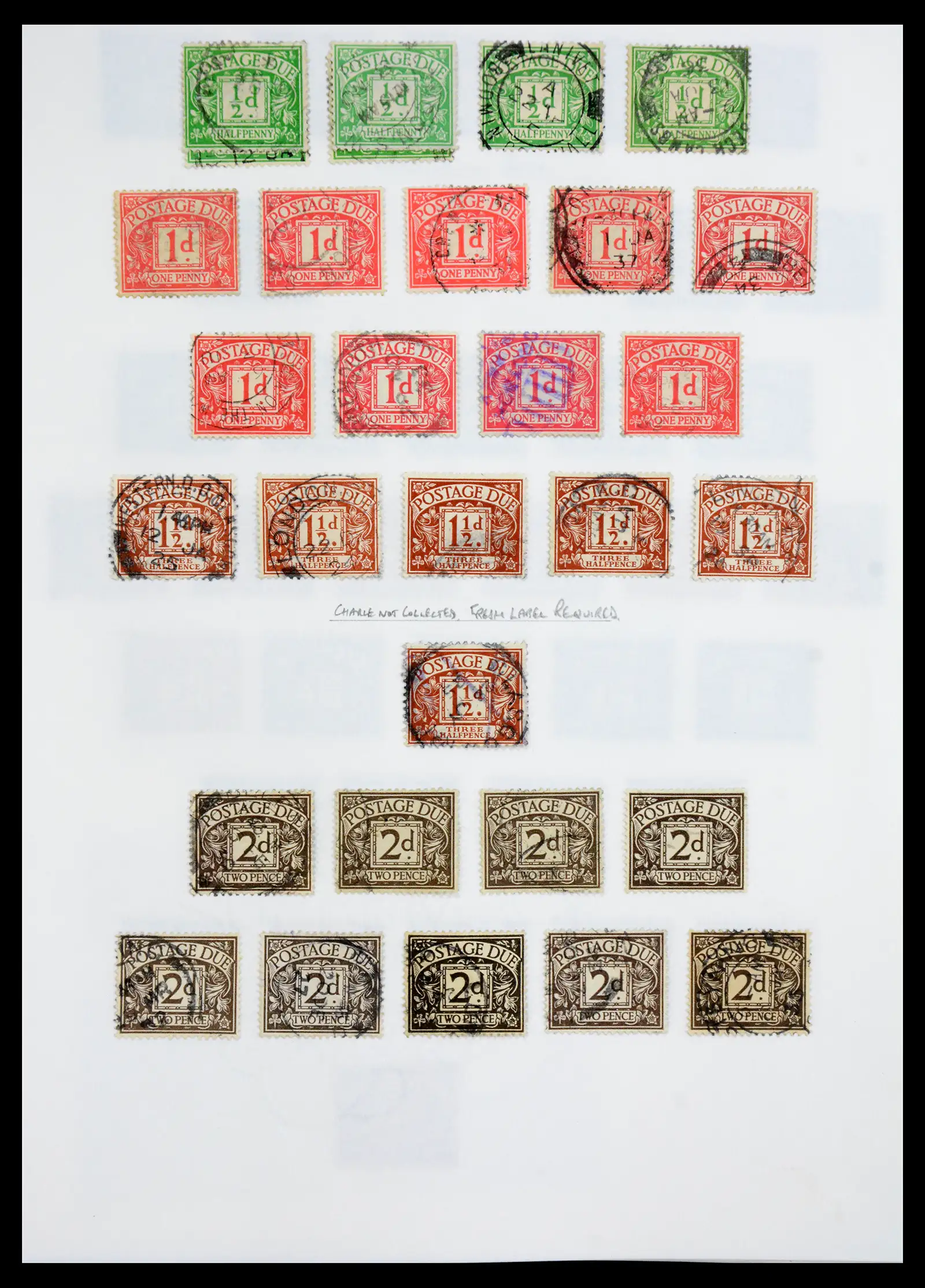 40656 0012 - Stamp collection 40656 Great Britain postage due 1914-1994.