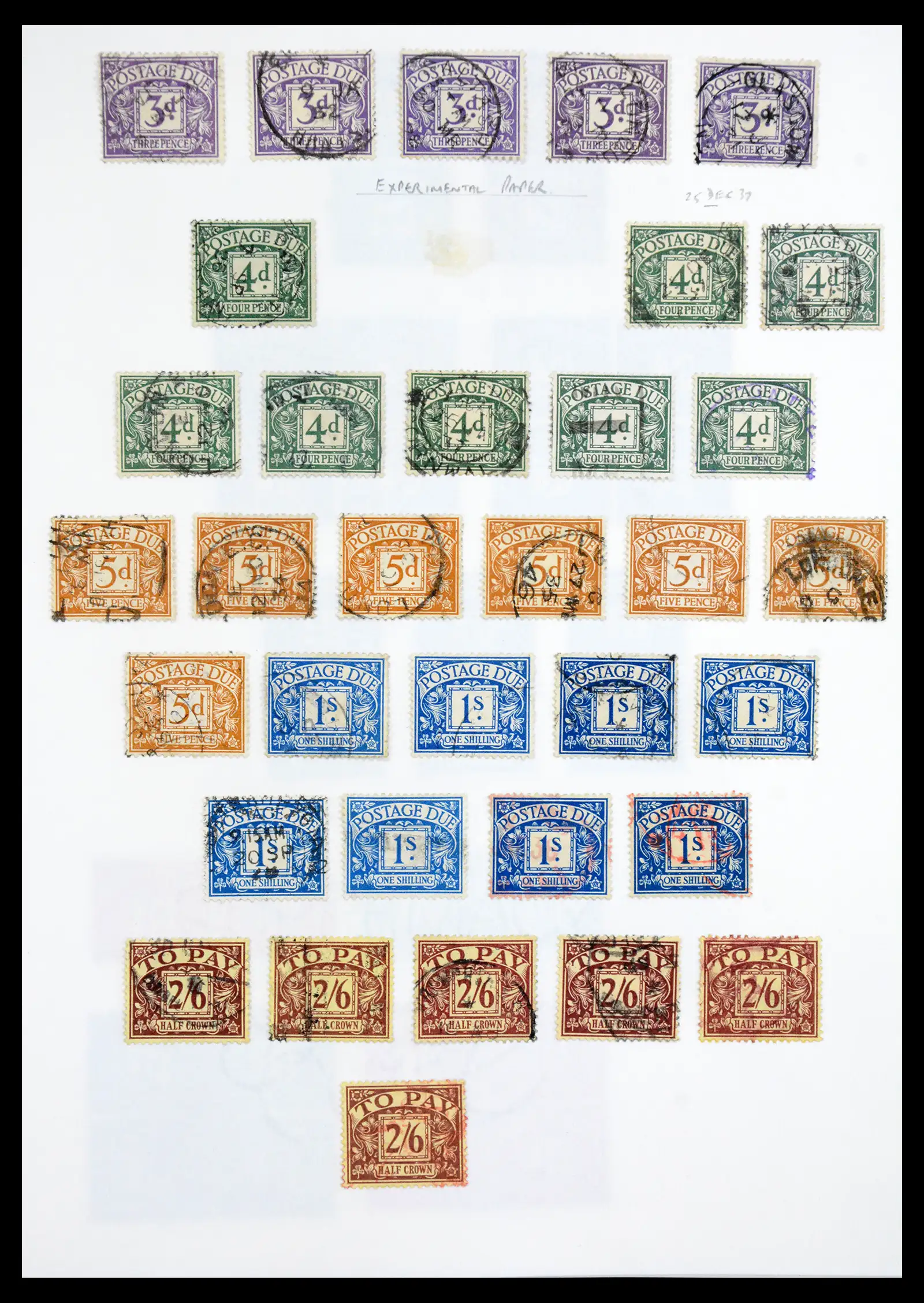 40656 0013 - Stamp collection 40656 Great Britain postage due 1914-1994.