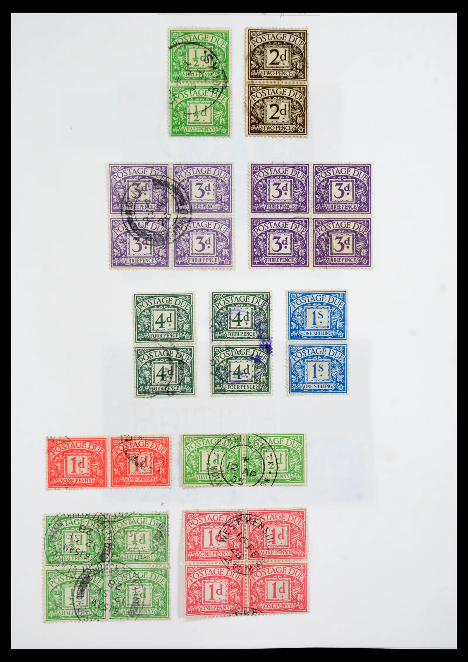 40656 0014 - Stamp collection 40656 Great Britain postage due 1914-1994.