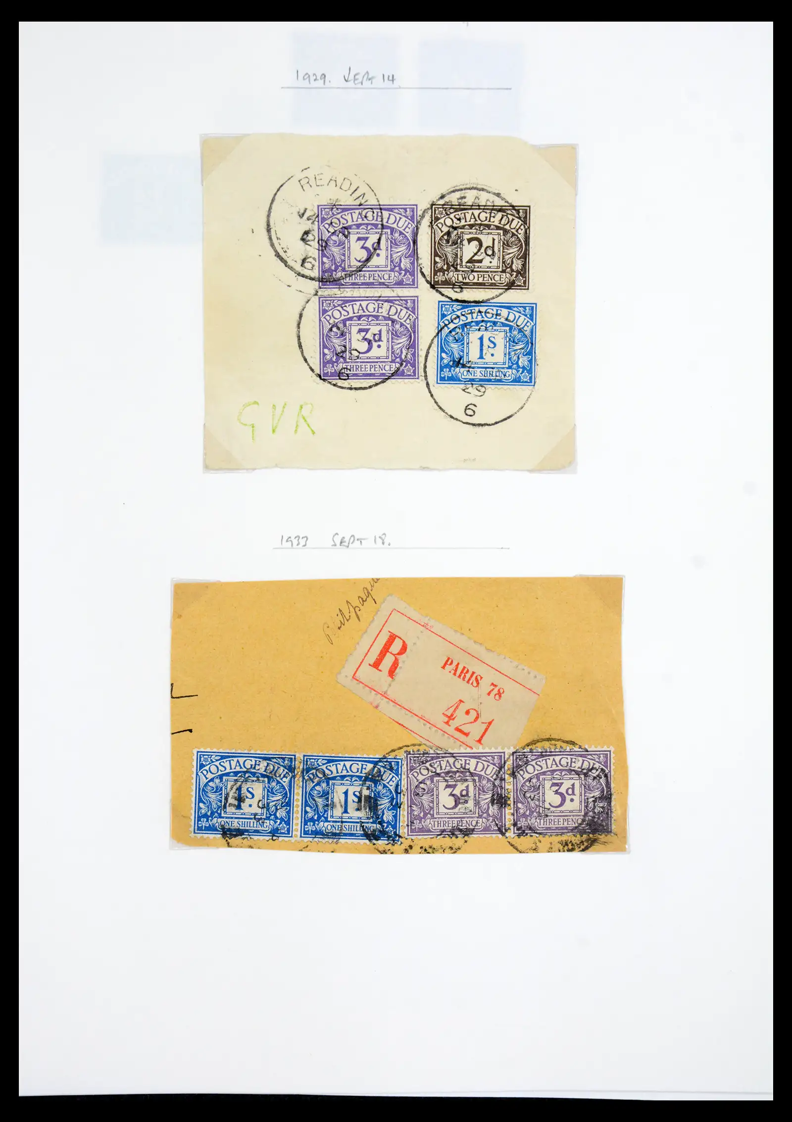 40656 0015 - Stamp collection 40656 Great Britain postage due 1914-1994.