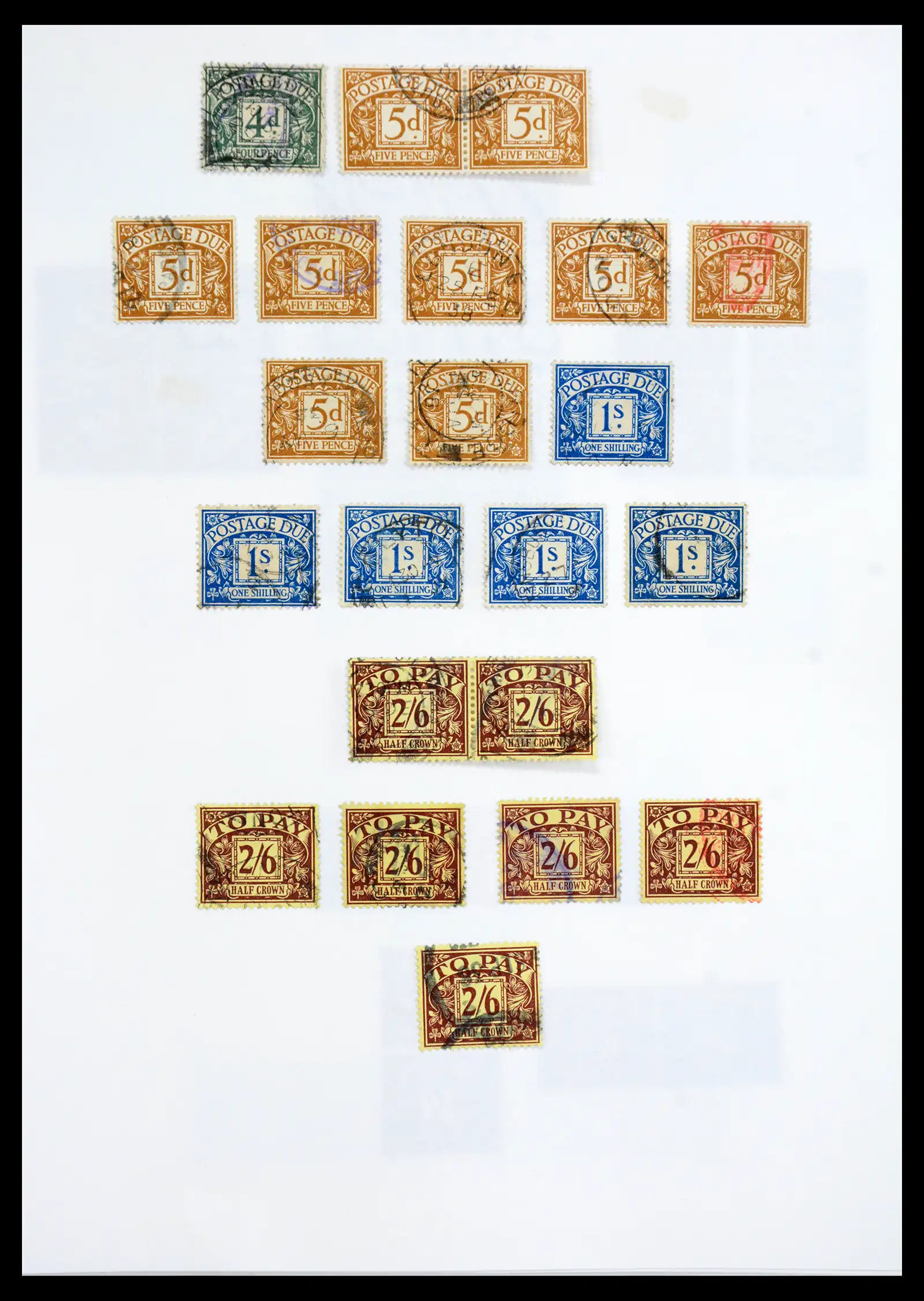 40656 0020 - Stamp collection 40656 Great Britain postage due 1914-1994.