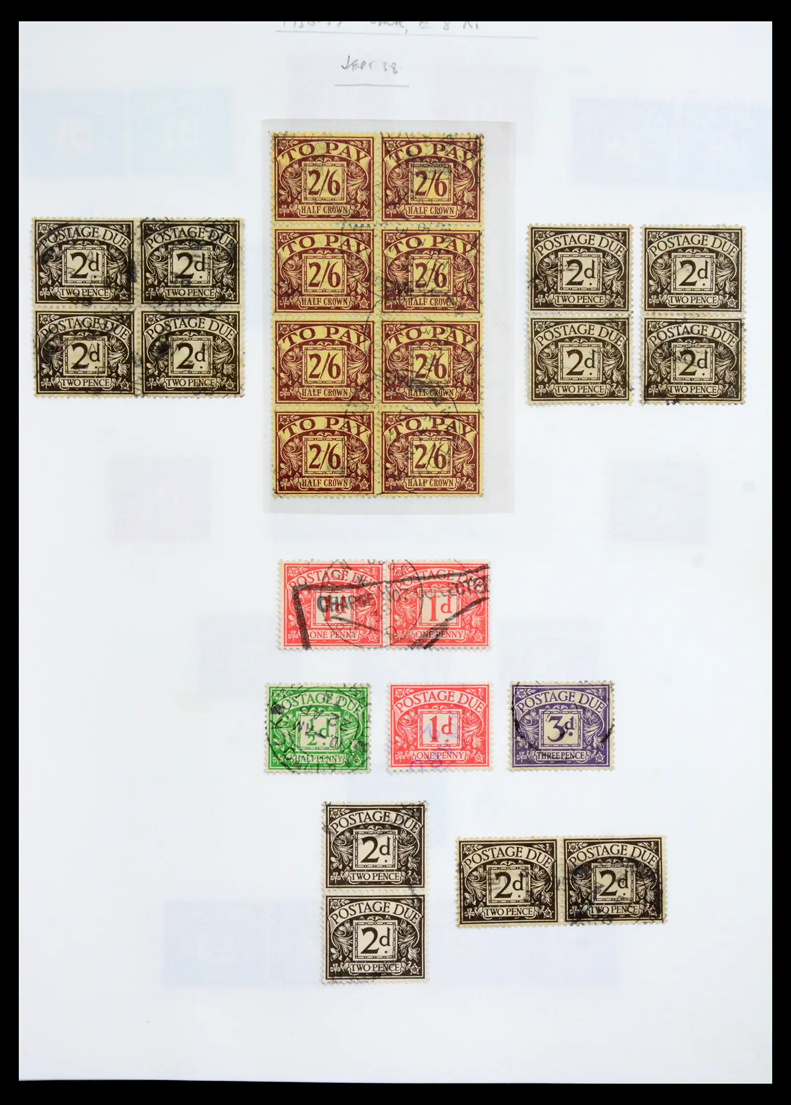 40656 0021 - Stamp collection 40656 Great Britain postage due 1914-1994.