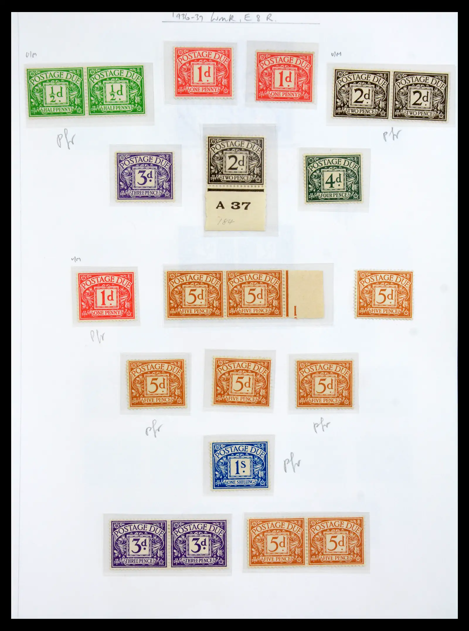 40656 0022 - Stamp collection 40656 Great Britain postage due 1914-1994.