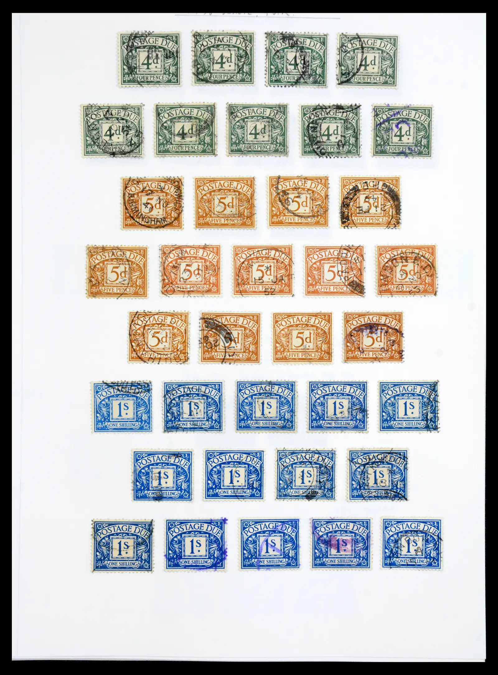 40656 0025 - Stamp collection 40656 Great Britain postage due 1914-1994.