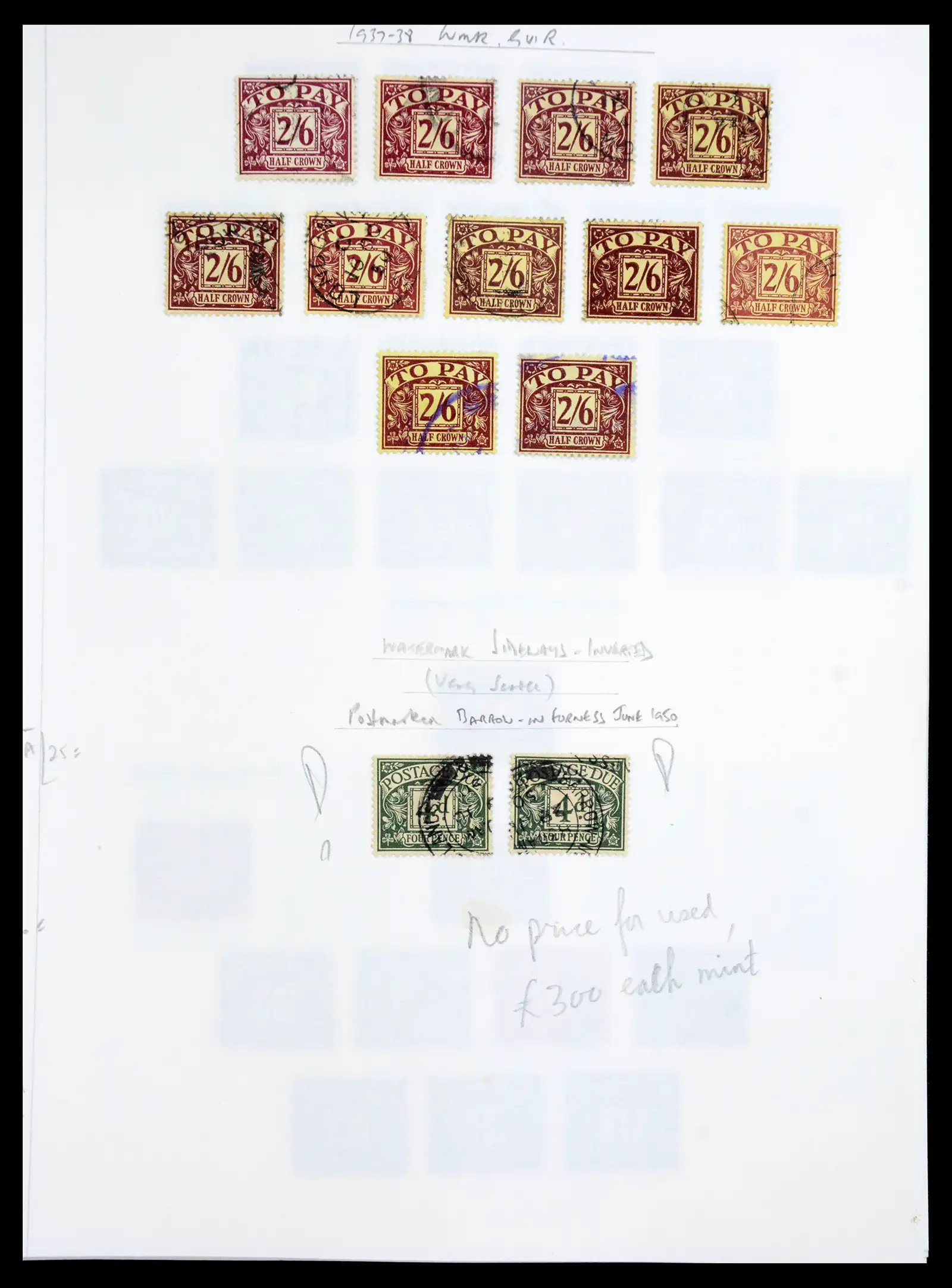 40656 0026 - Stamp collection 40656 Great Britain postage due 1914-1994.