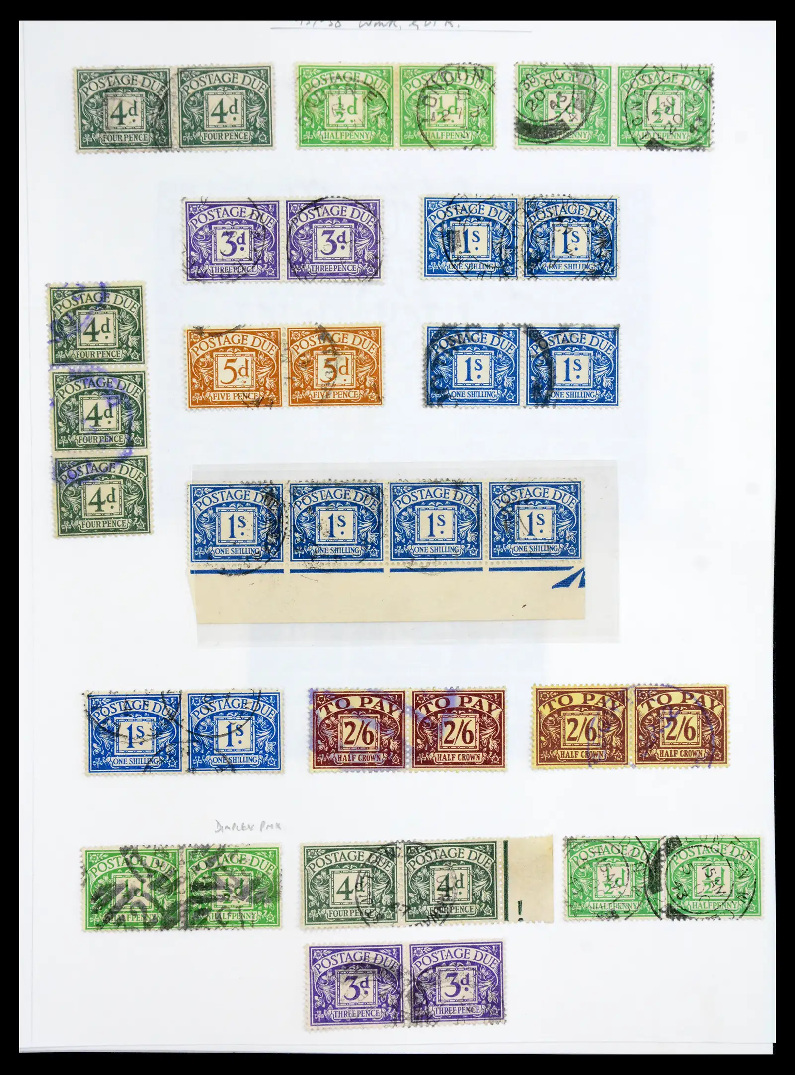 40656 0029 - Stamp collection 40656 Great Britain postage due 1914-1994.