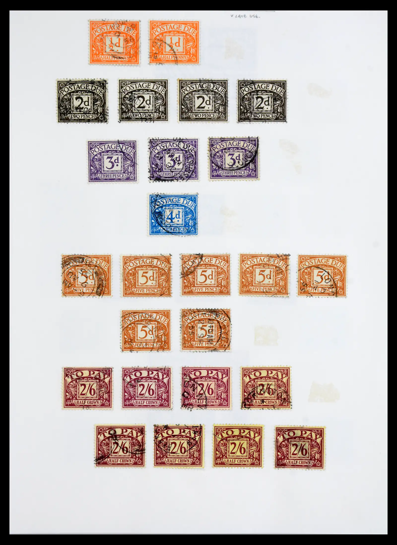 40656 0035 - Stamp collection 40656 Great Britain postage due 1914-1994.
