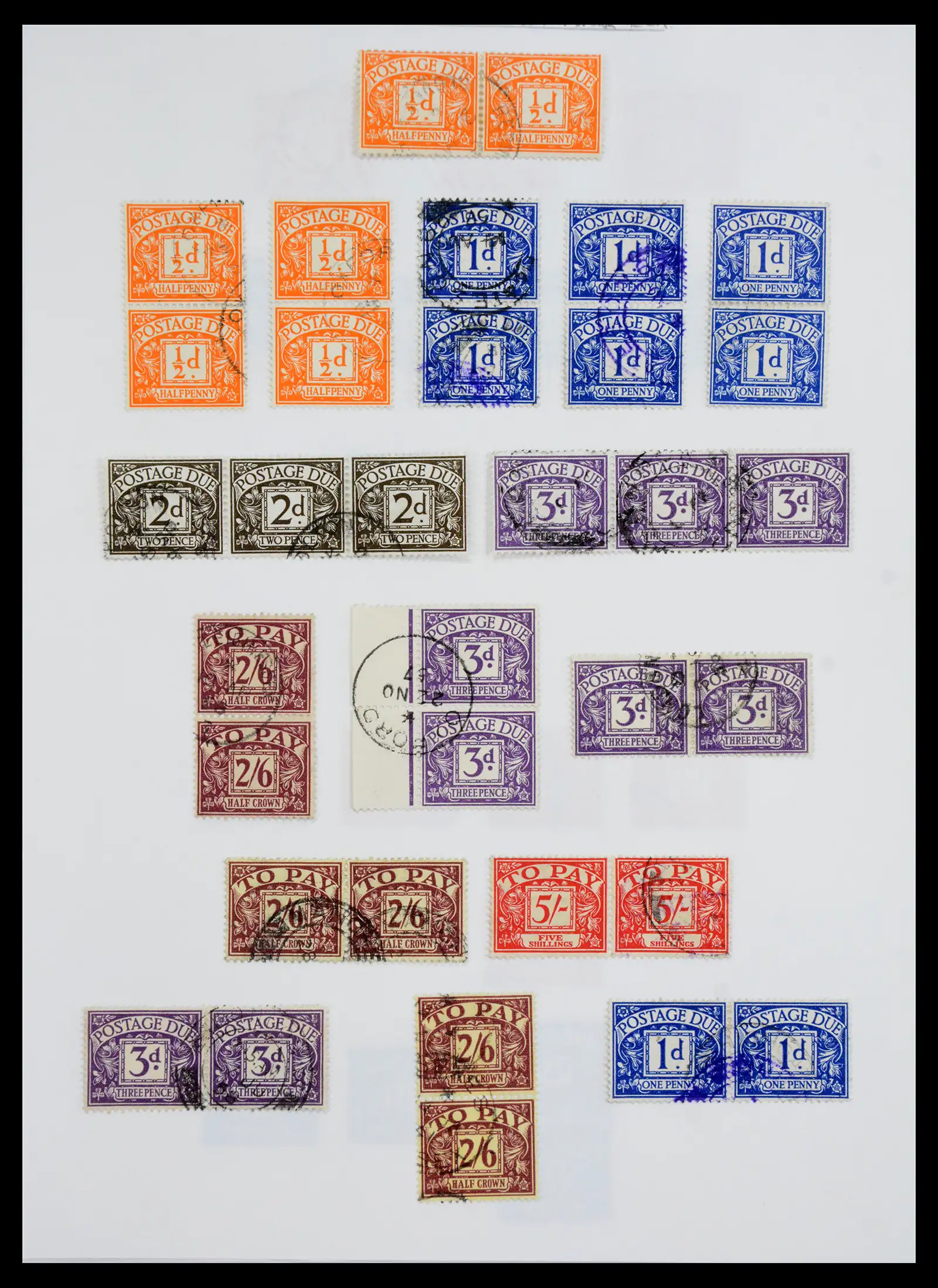 40656 0040 - Stamp collection 40656 Great Britain postage due 1914-1994.