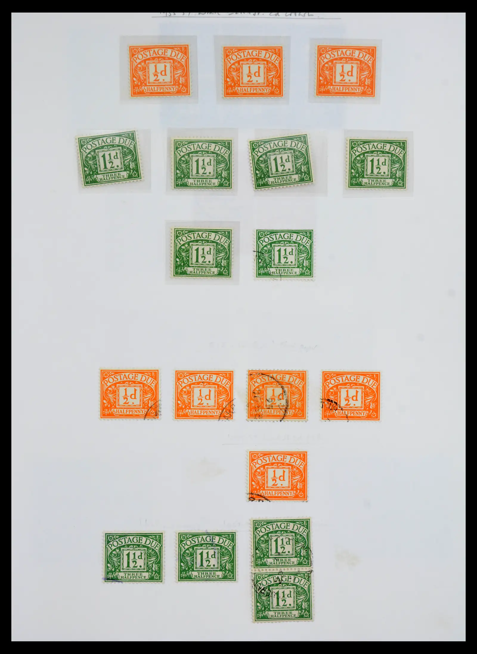 40656 0041 - Stamp collection 40656 Great Britain postage due 1914-1994.
