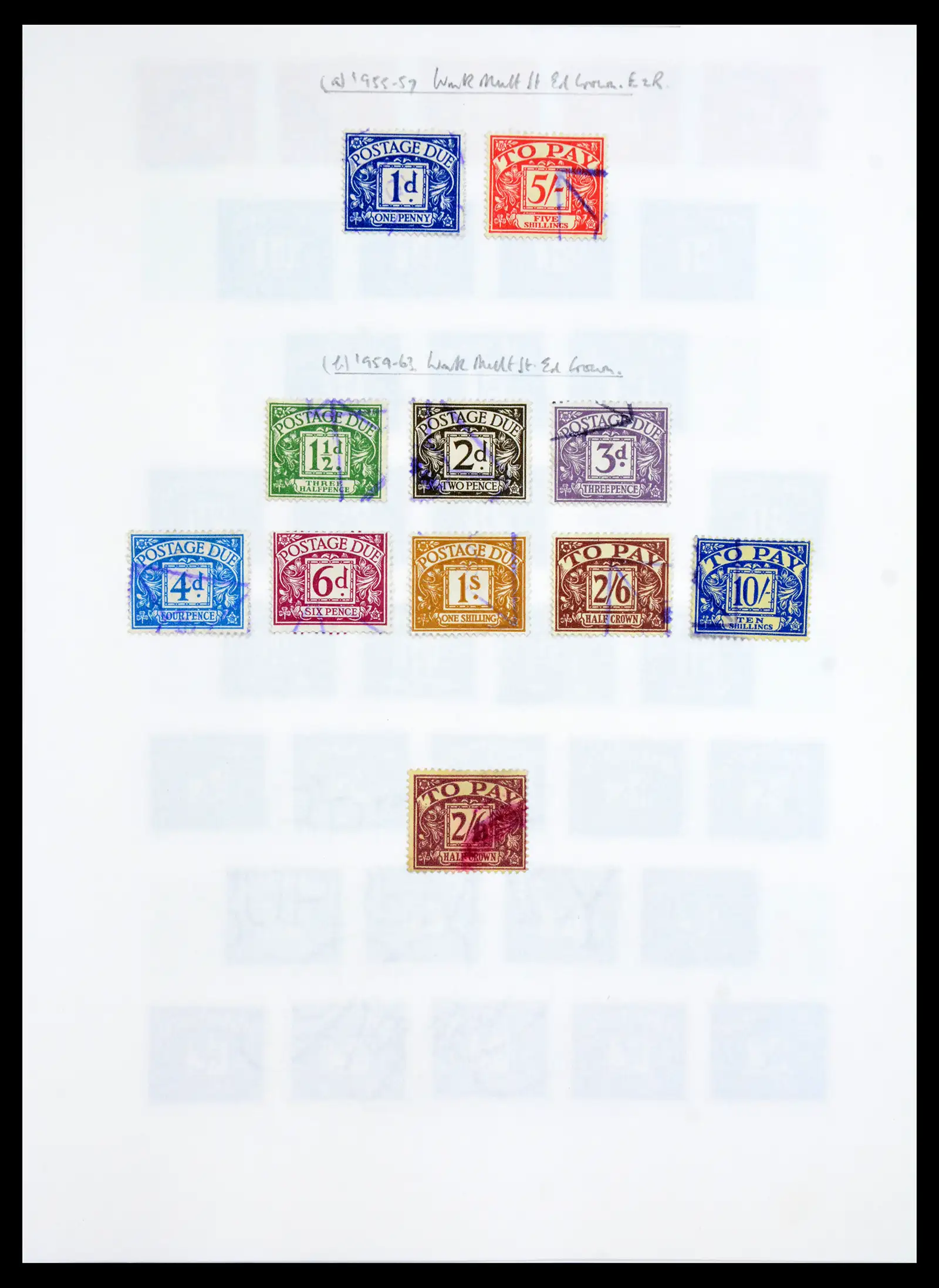 40656 0044 - Stamp collection 40656 Great Britain postage due 1914-1994.