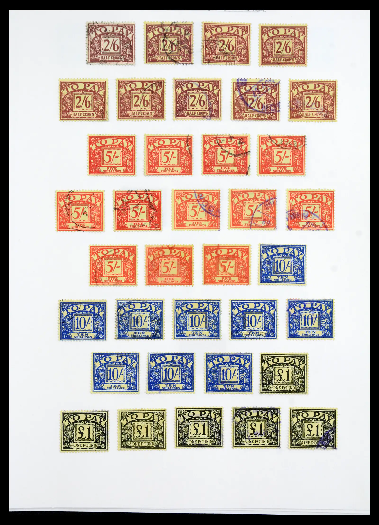 40656 0047 - Stamp collection 40656 Great Britain postage due 1914-1994.