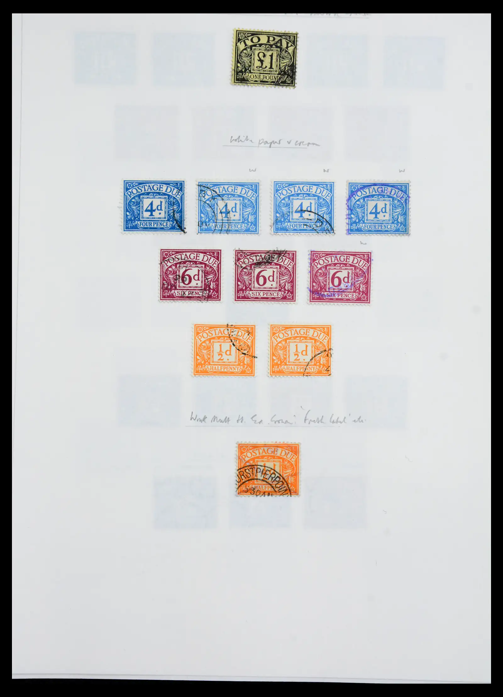 40656 0048 - Stamp collection 40656 Great Britain postage due 1914-1994.