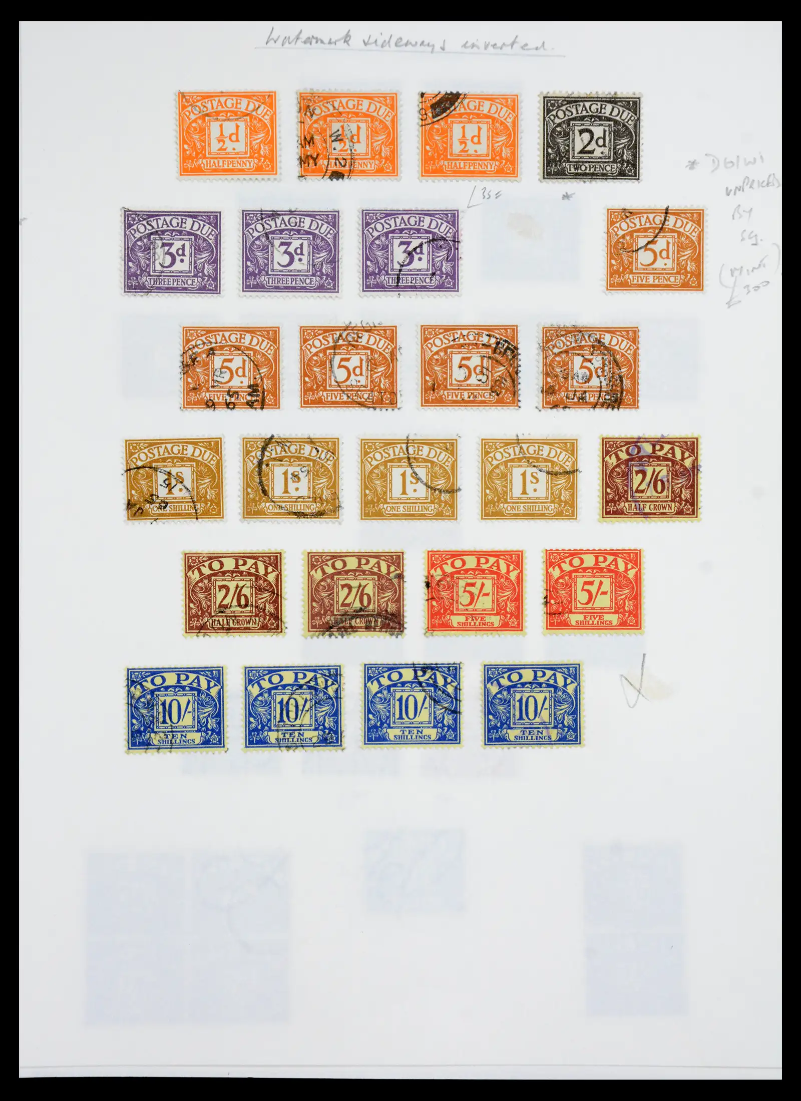 40656 0050 - Stamp collection 40656 Great Britain postage due 1914-1994.
