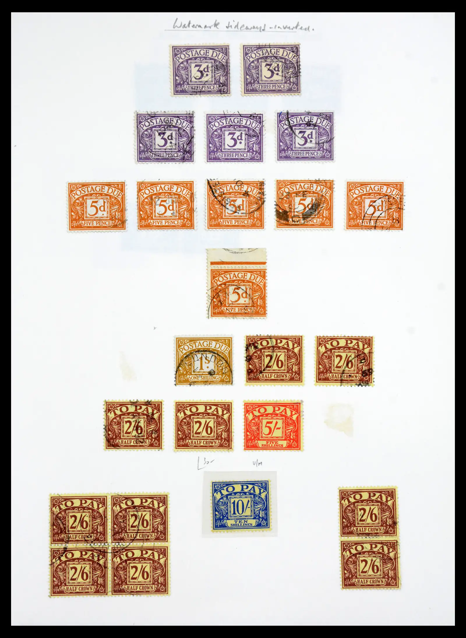 40656 0051 - Stamp collection 40656 Great Britain postage due 1914-1994.