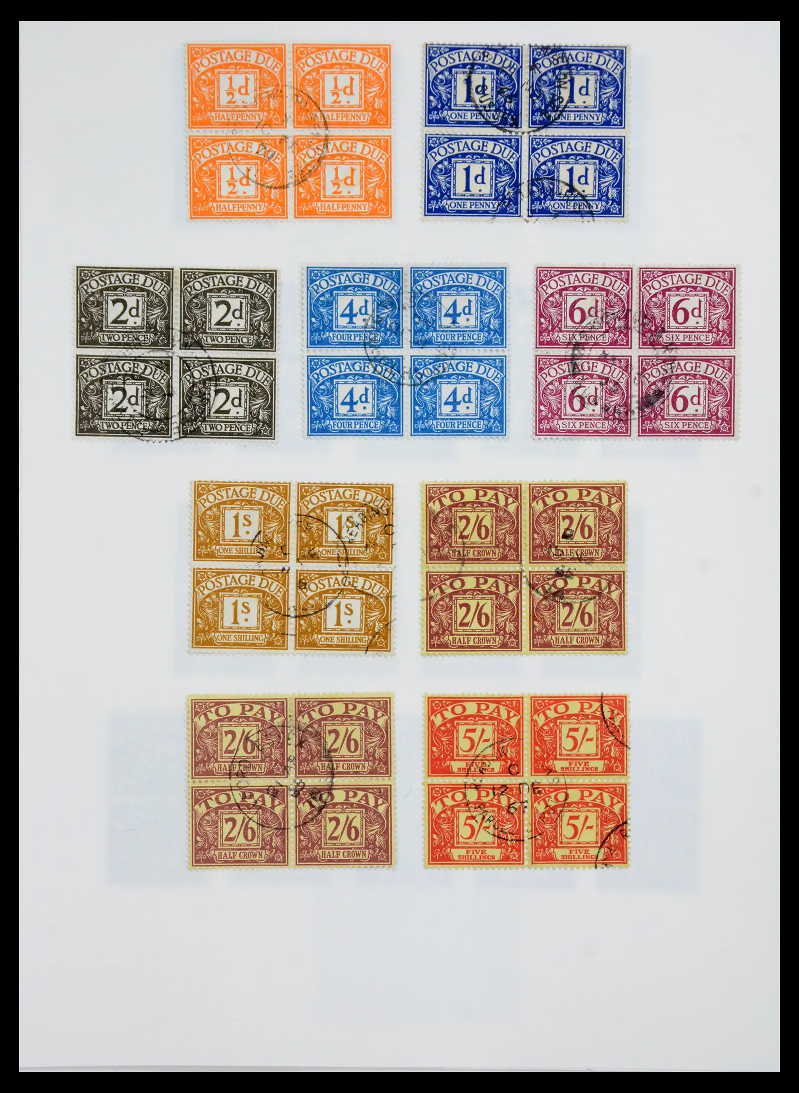 40656 0054 - Stamp collection 40656 Great Britain postage due 1914-1994.