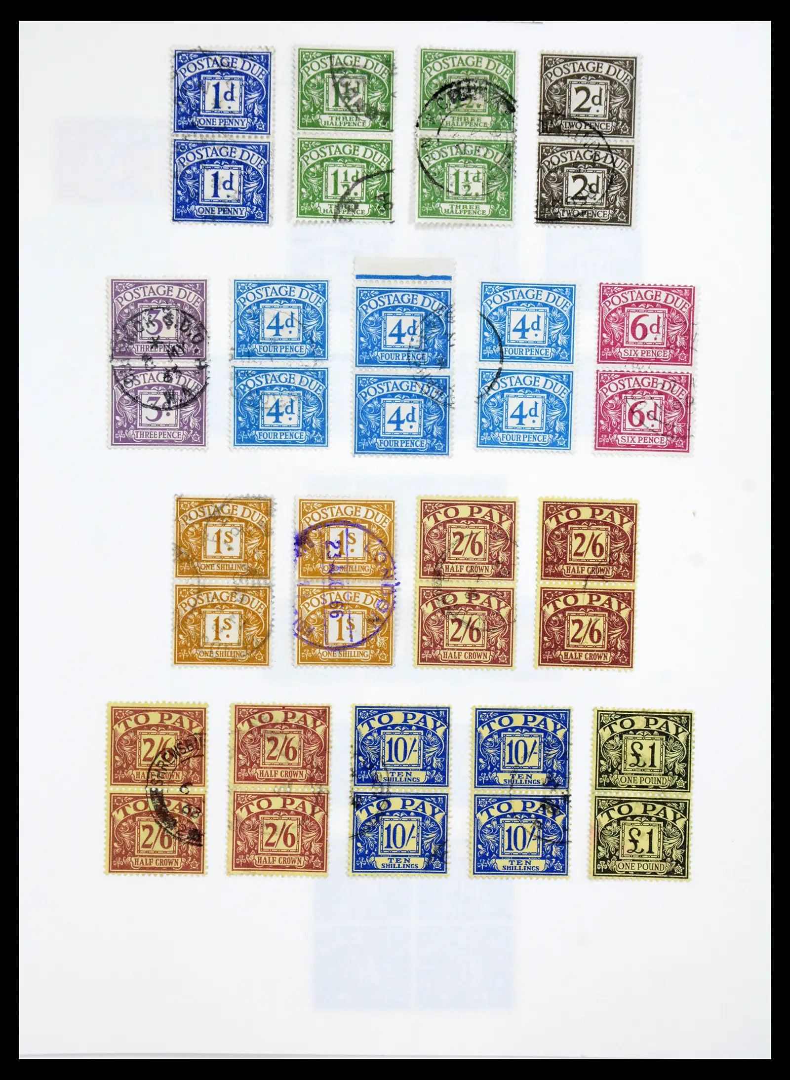 40656 0055 - Stamp collection 40656 Great Britain postage due 1914-1994.