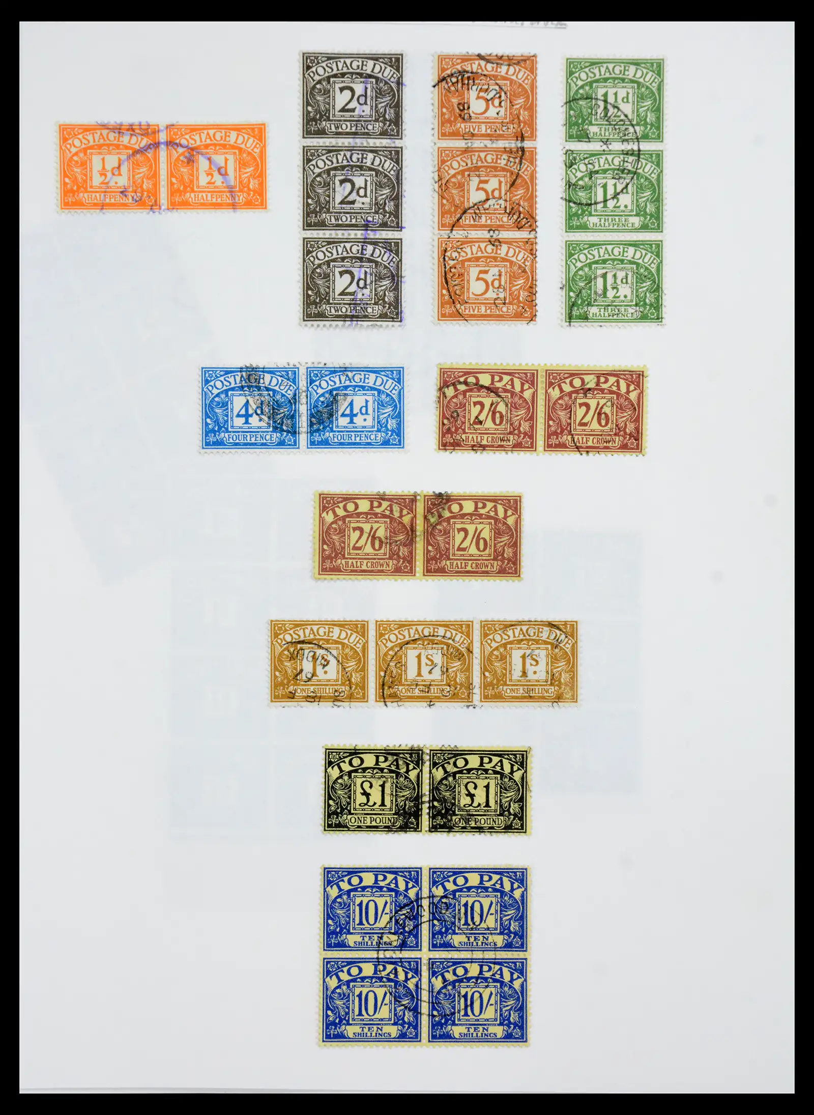 40656 0056 - Stamp collection 40656 Great Britain postage due 1914-1994.