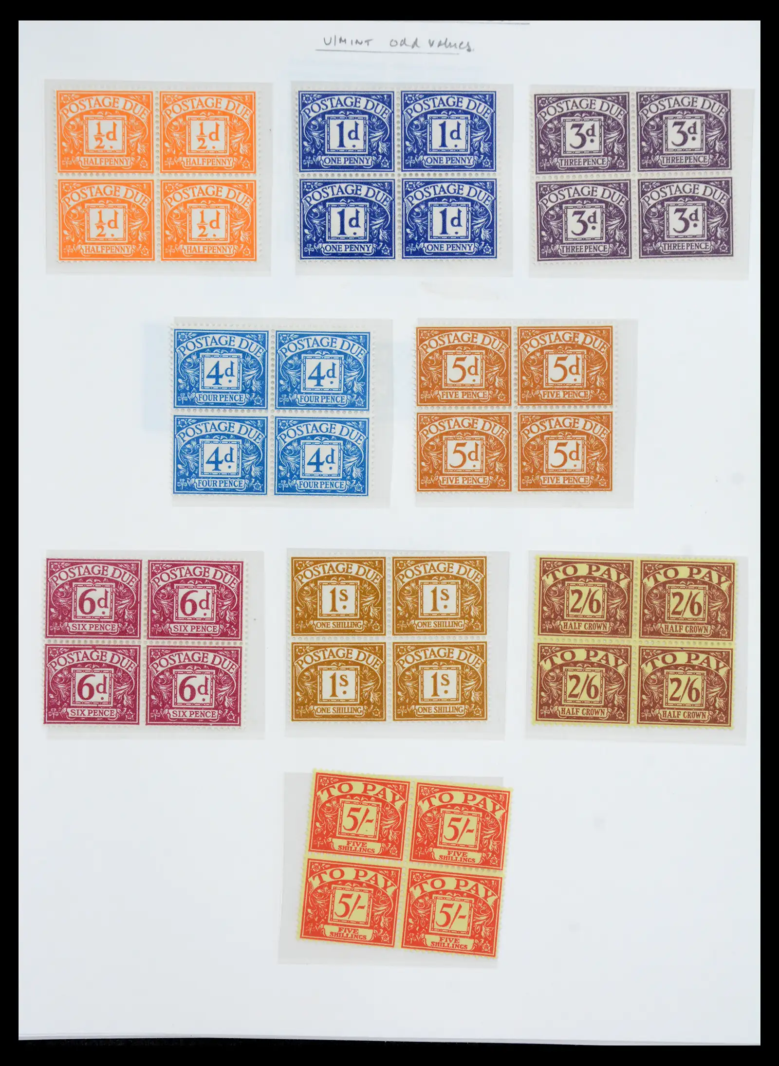 40656 0059 - Stamp collection 40656 Great Britain postage due 1914-1994.
