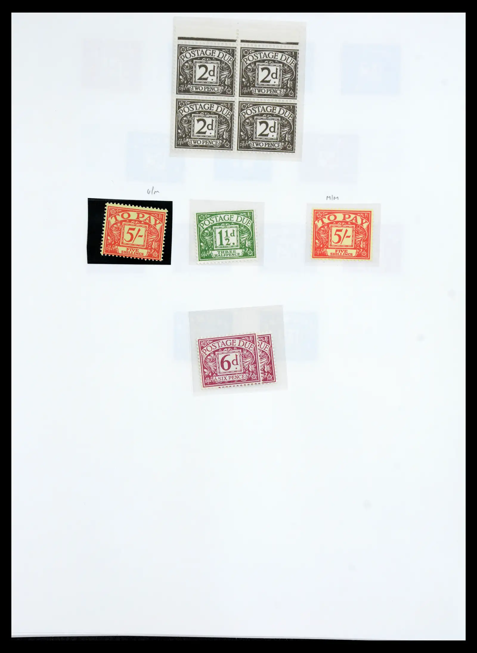 40656 0060 - Stamp collection 40656 Great Britain postage due 1914-1994.