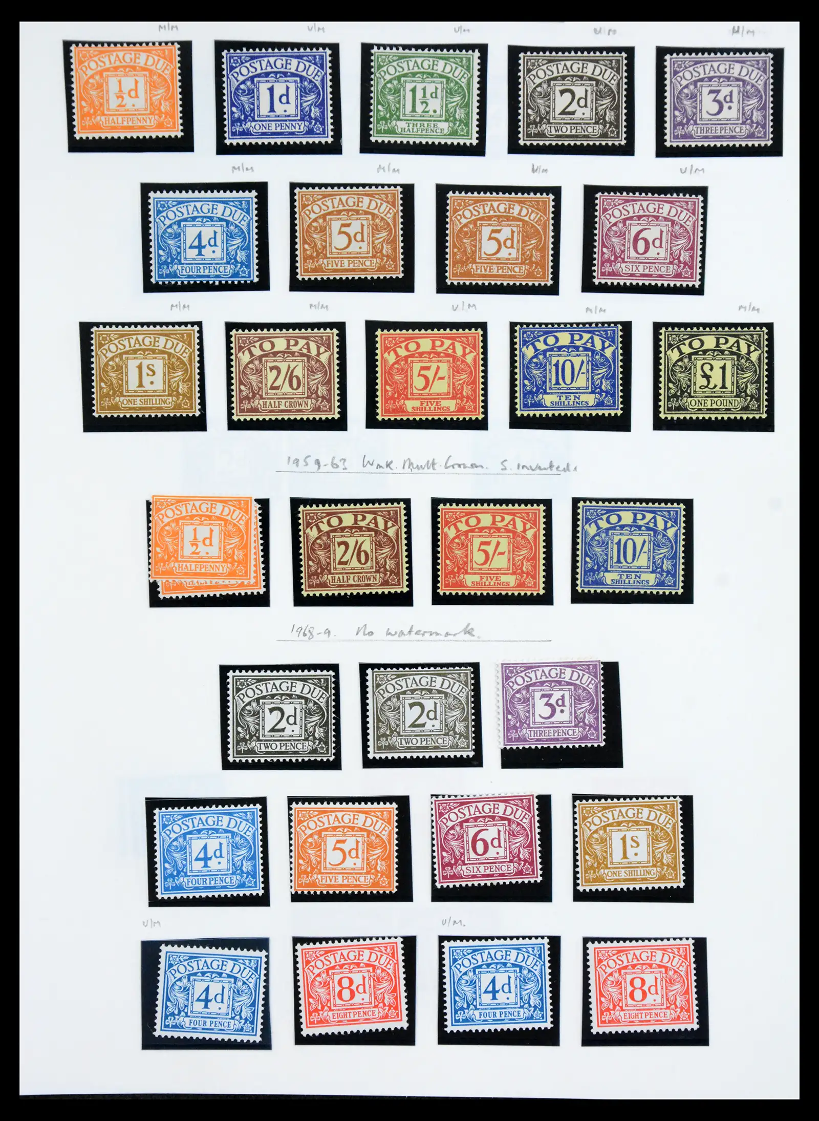 40656 0063 - Stamp collection 40656 Great Britain postage due 1914-1994.