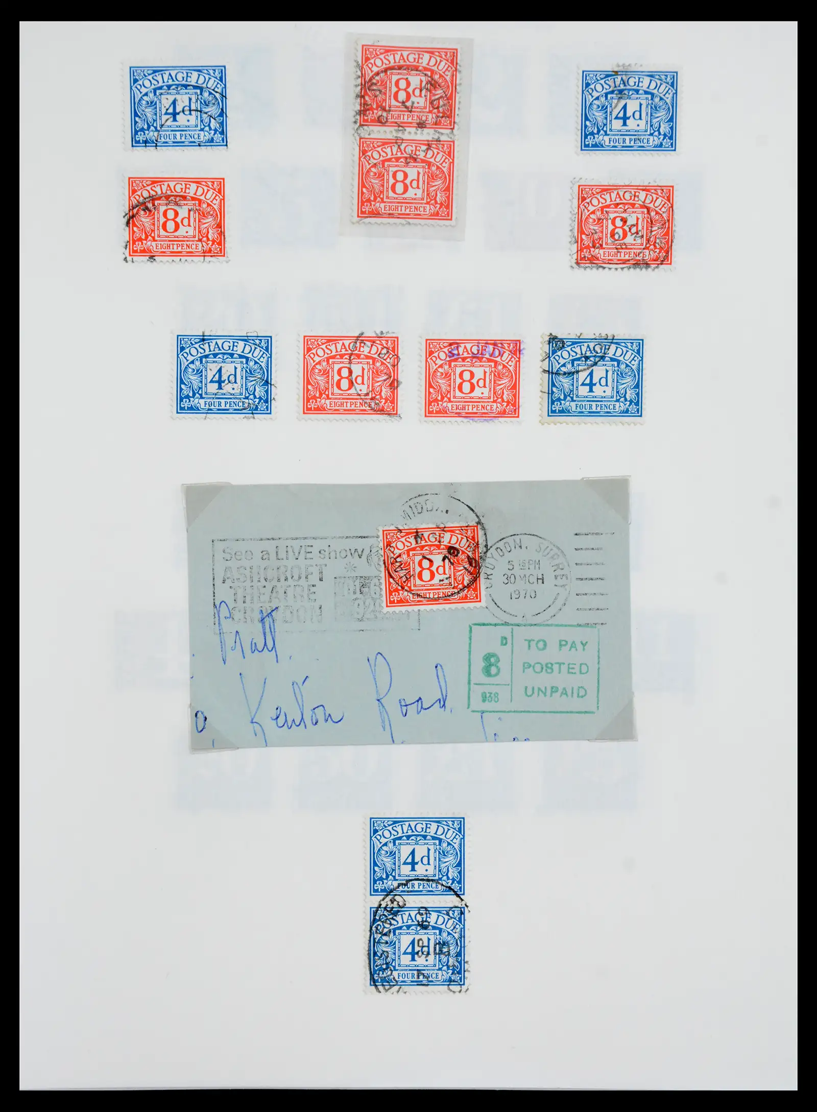 40656 0068 - Stamp collection 40656 Great Britain postage due 1914-1994.