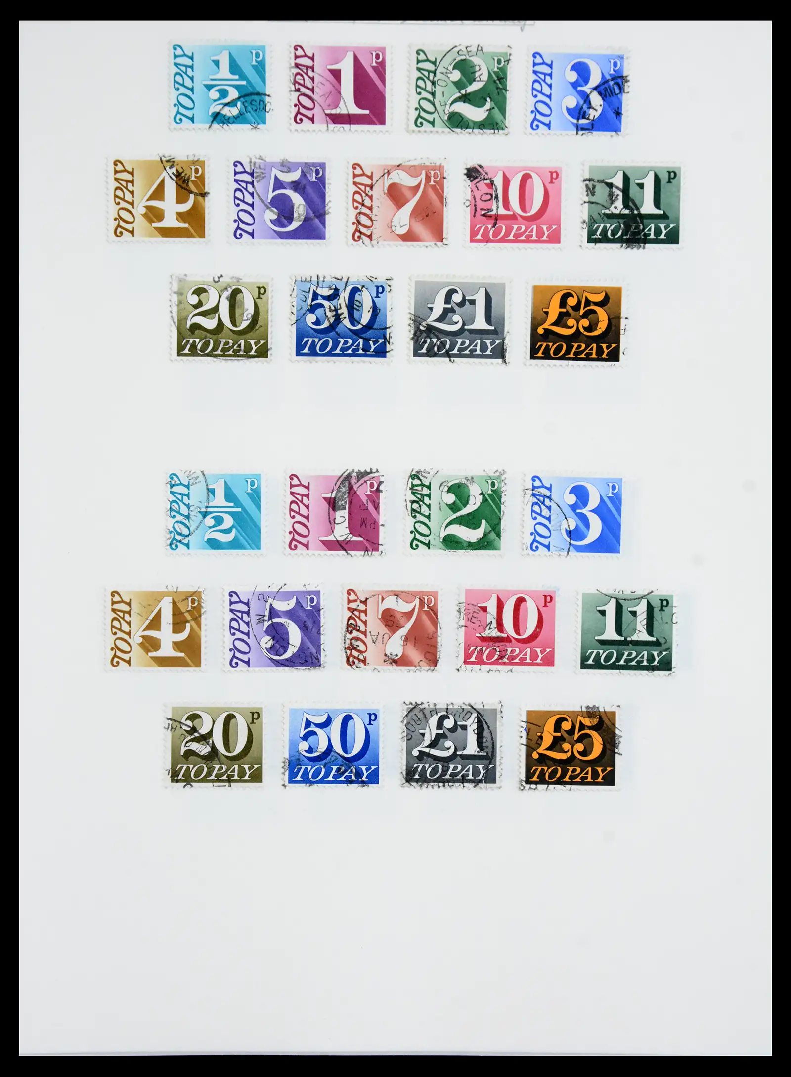 40656 0069 - Stamp collection 40656 Great Britain postage due 1914-1994.