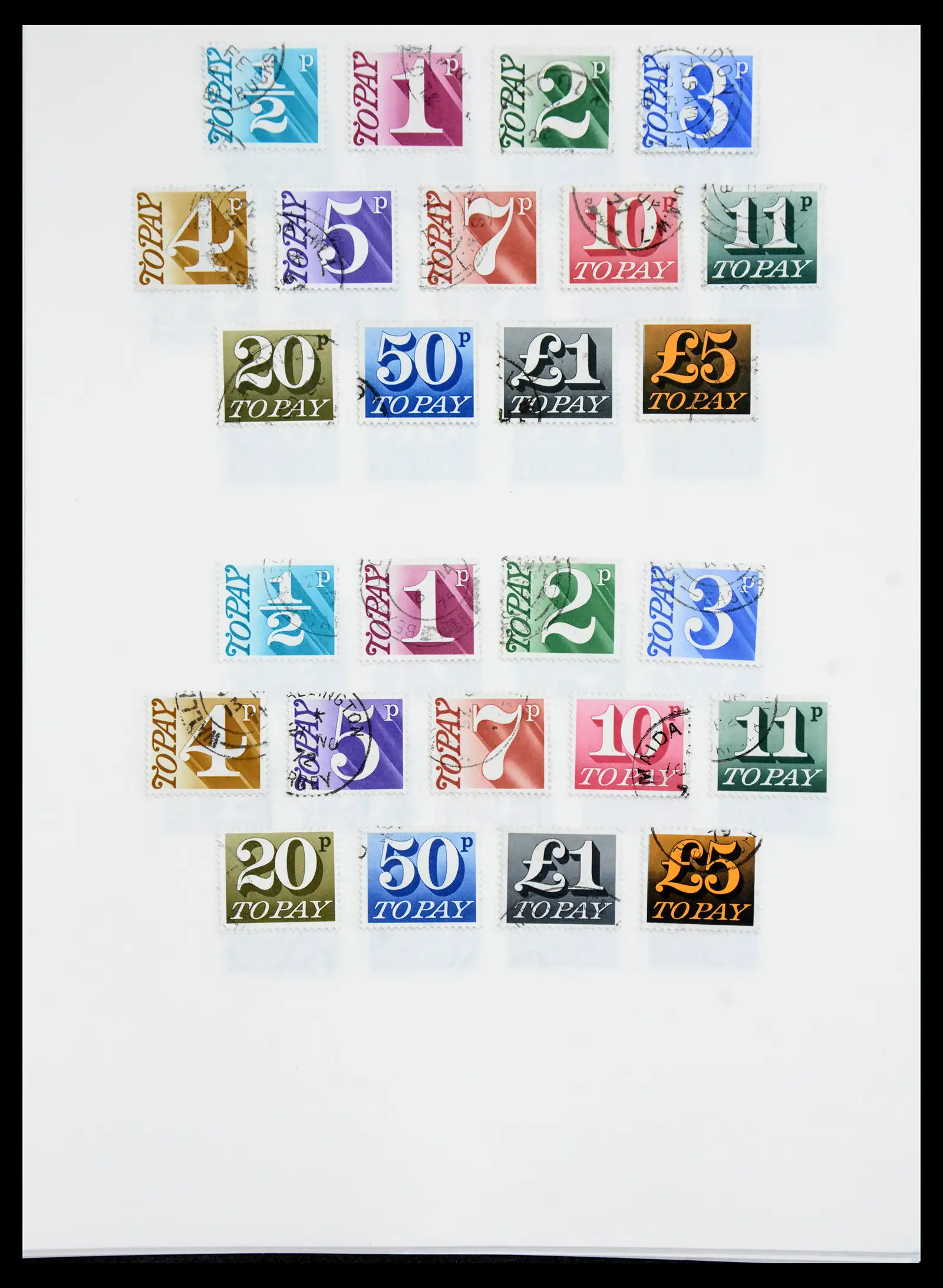 40656 0070 - Stamp collection 40656 Great Britain postage due 1914-1994.