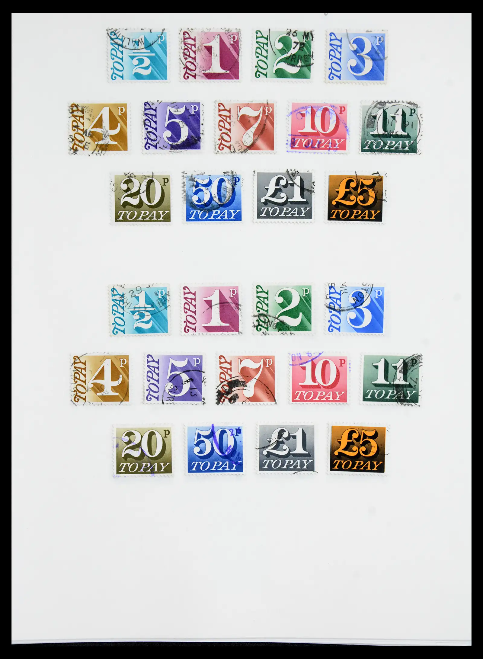 40656 0072 - Stamp collection 40656 Great Britain postage due 1914-1994.