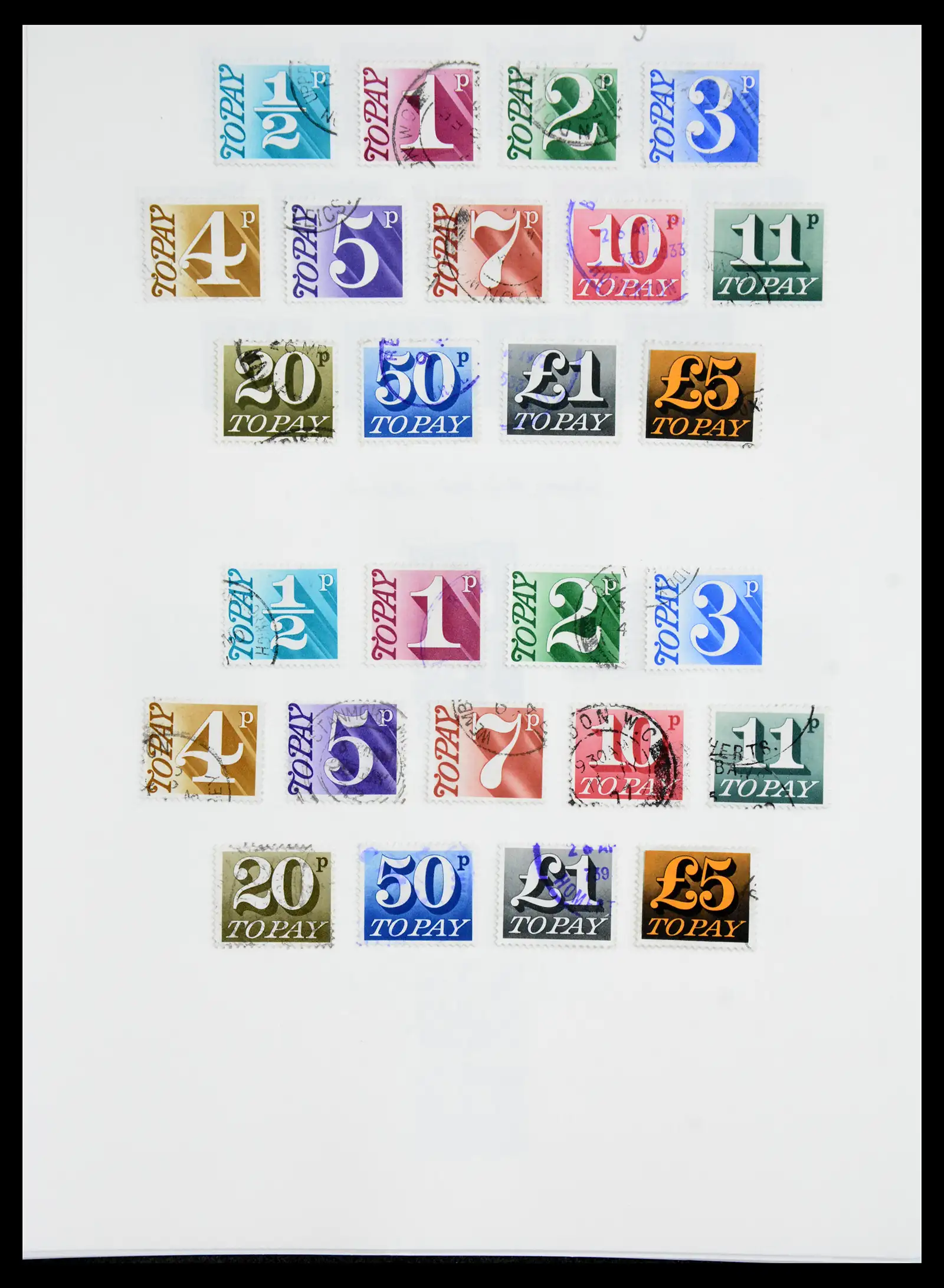 40656 0073 - Stamp collection 40656 Great Britain postage due 1914-1994.