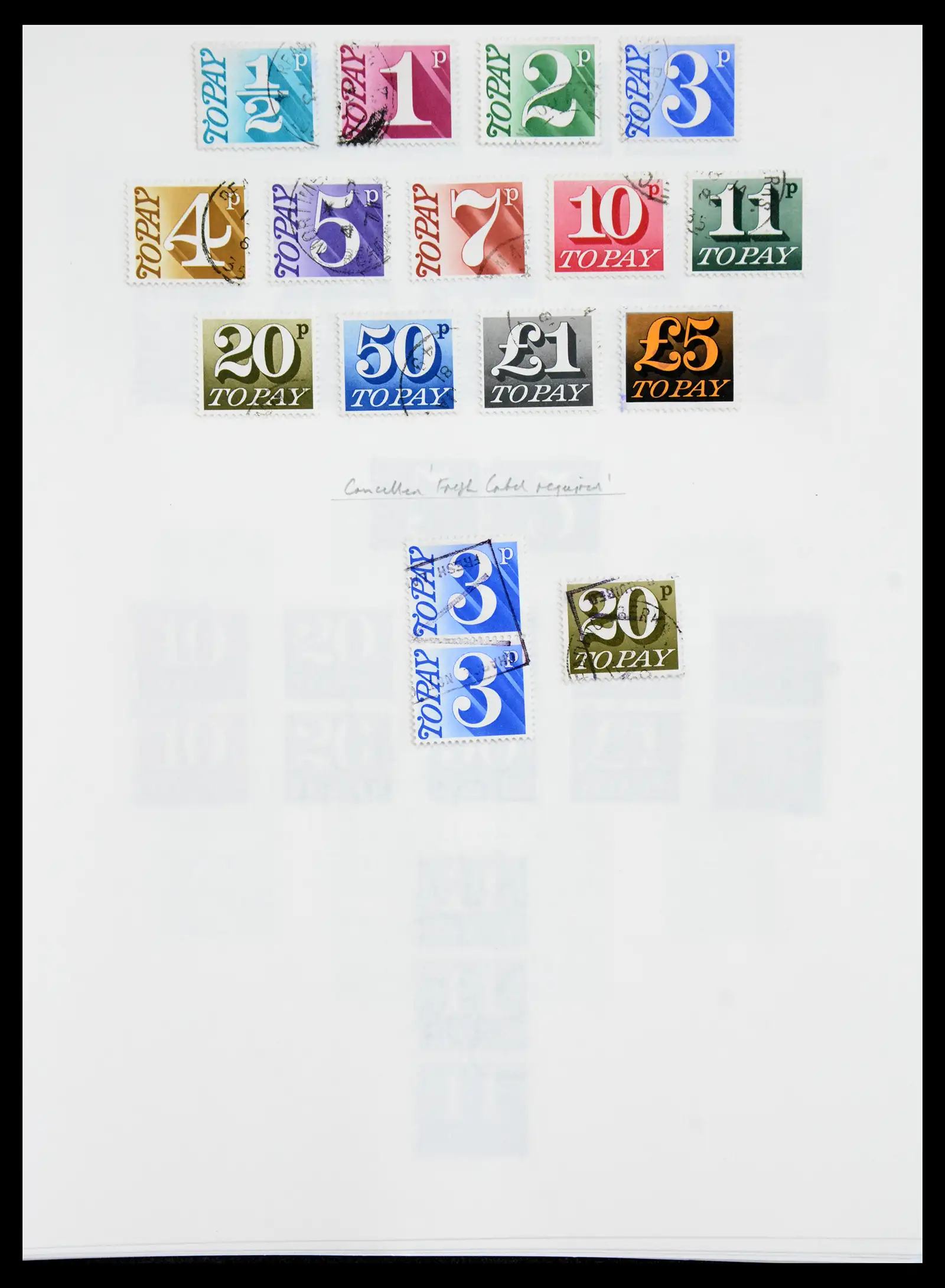 40656 0074 - Stamp collection 40656 Great Britain postage due 1914-1994.