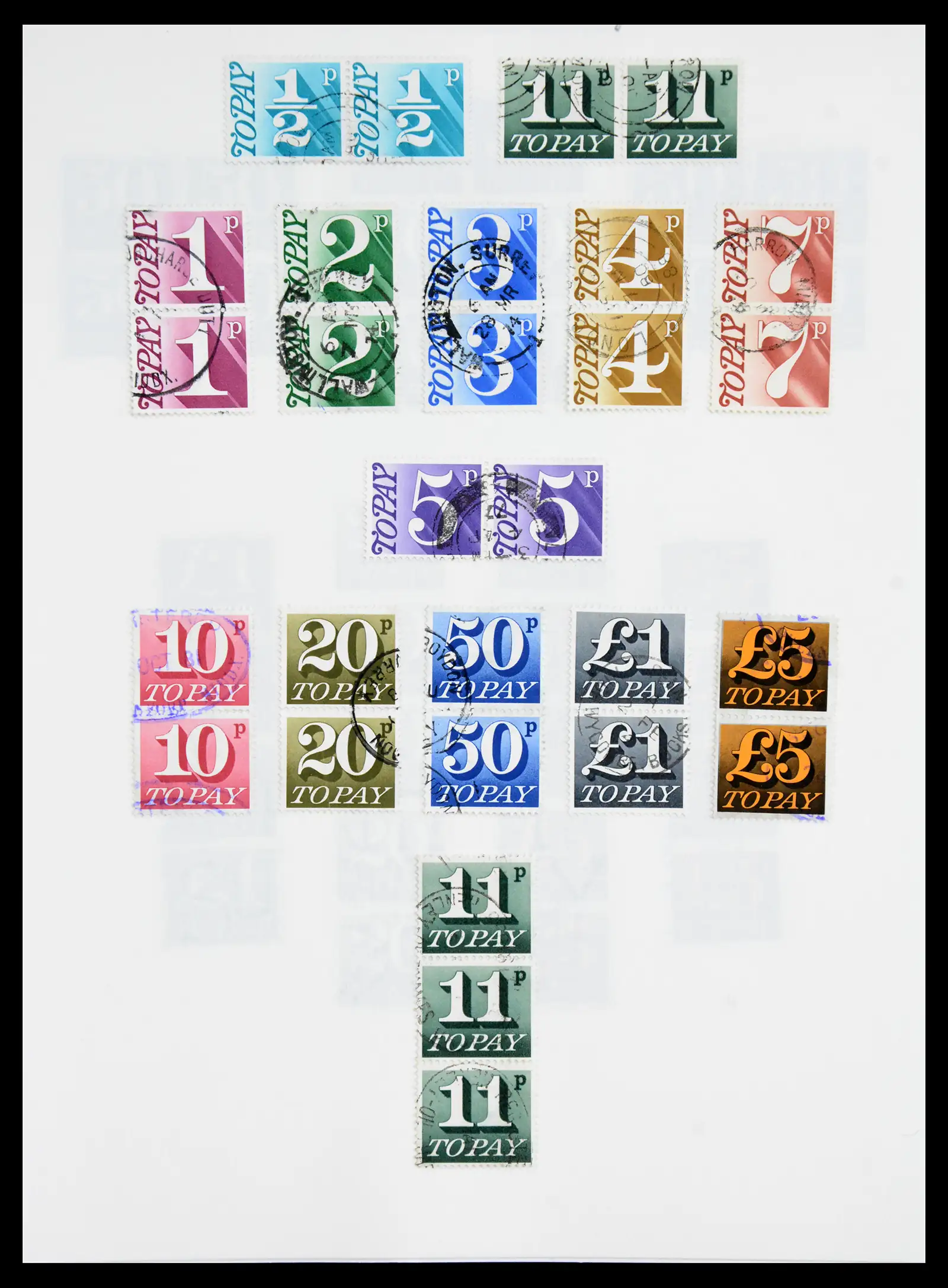40656 0075 - Stamp collection 40656 Great Britain postage due 1914-1994.