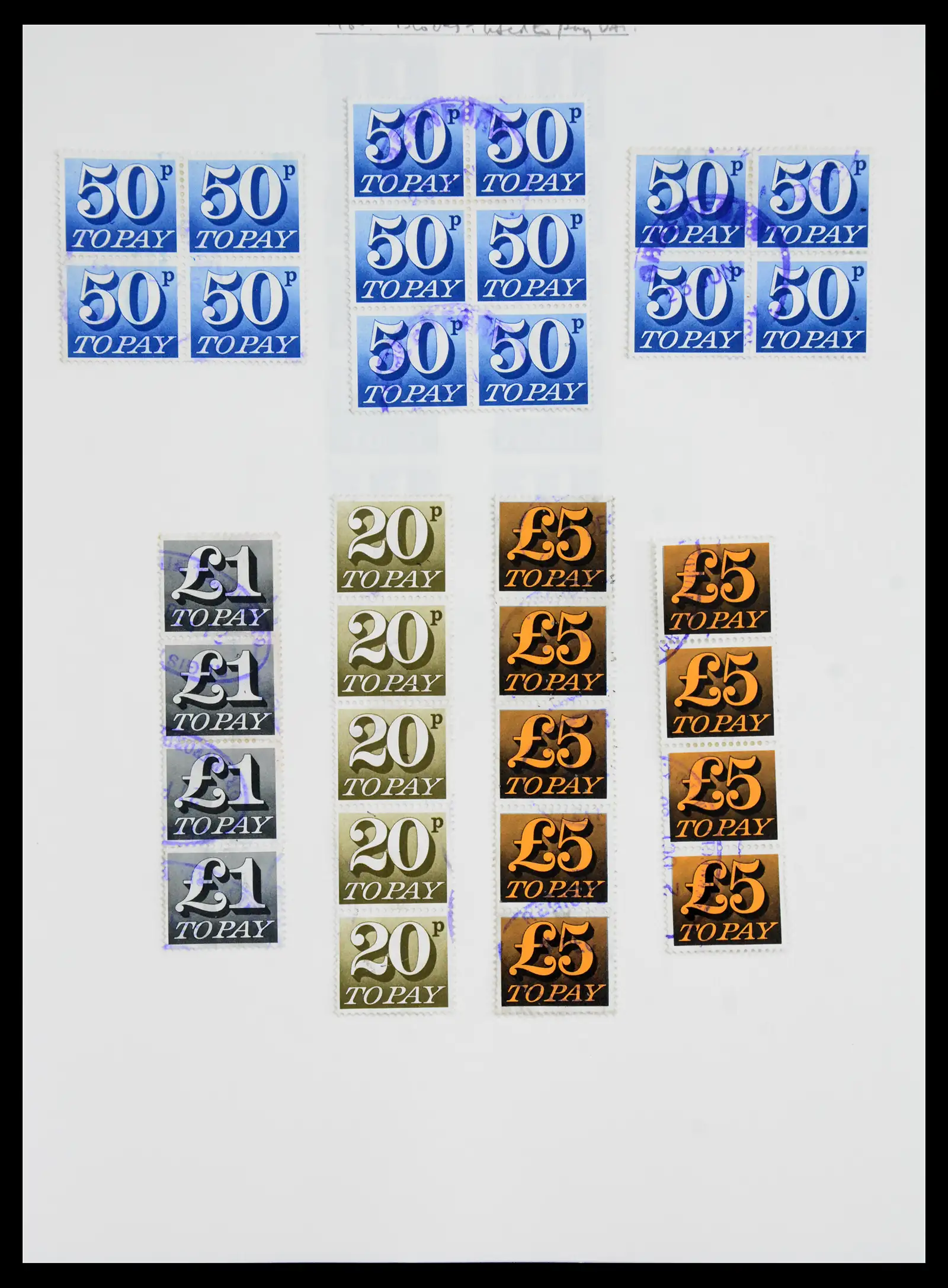 40656 0076 - Stamp collection 40656 Great Britain postage due 1914-1994.