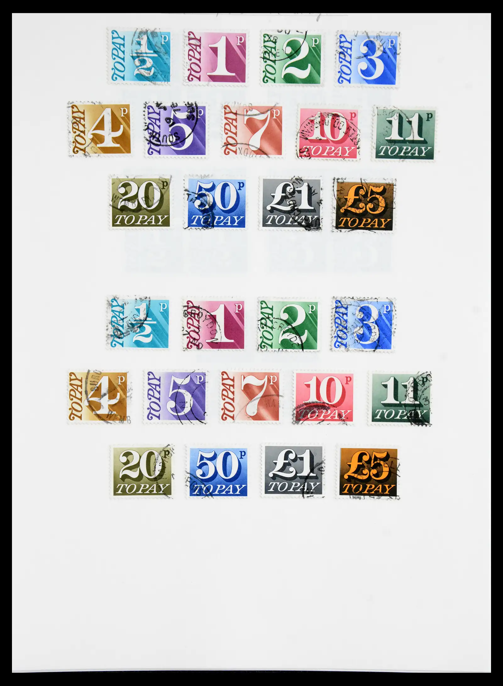 40656 0080 - Stamp collection 40656 Great Britain postage due 1914-1994.