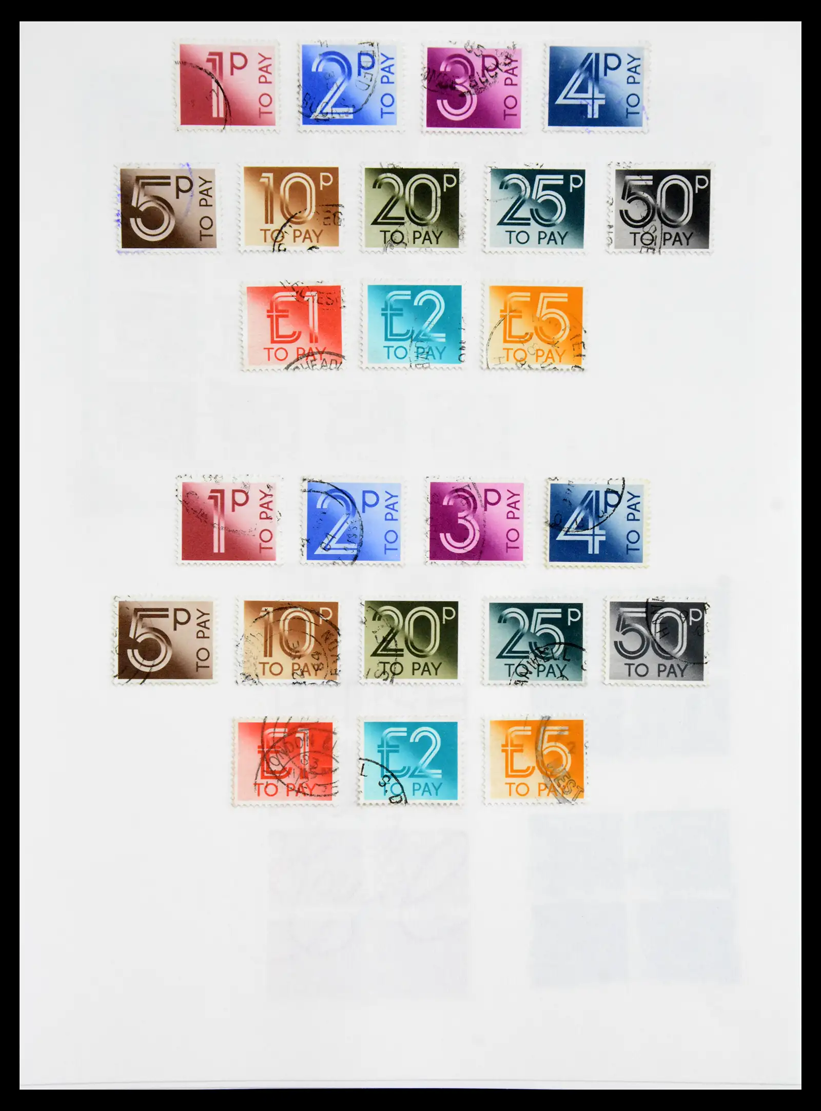 40656 0082 - Stamp collection 40656 Great Britain postage due 1914-1994.
