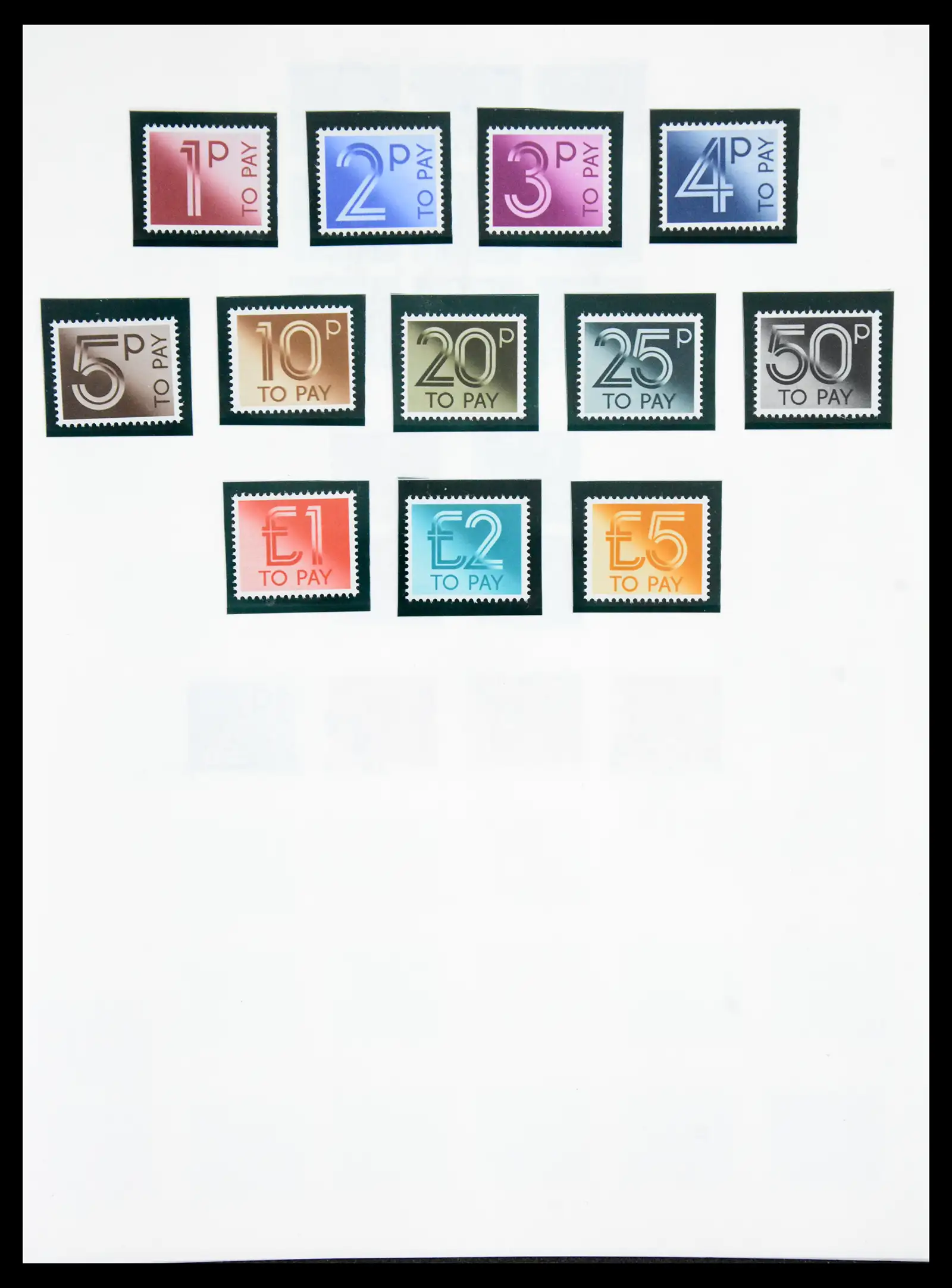 40656 0084 - Stamp collection 40656 Great Britain postage due 1914-1994.
